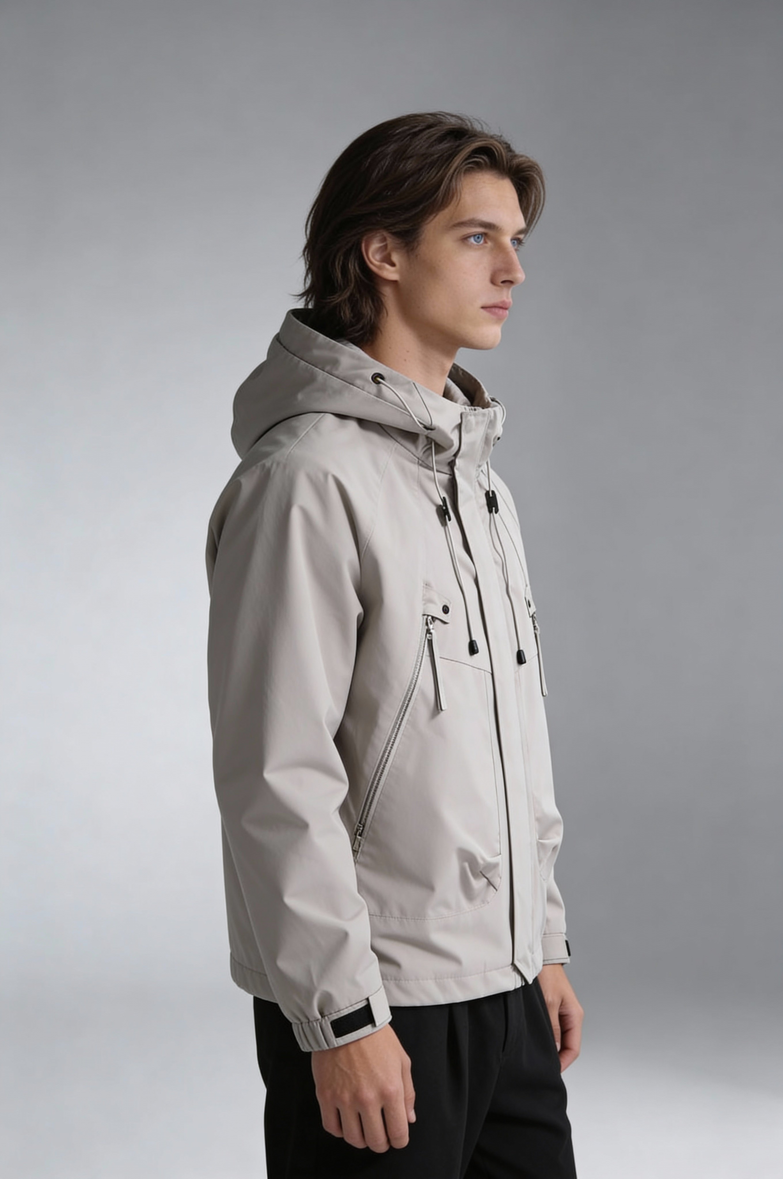 HALDEN WINDBREAKER JACKET - GRAY