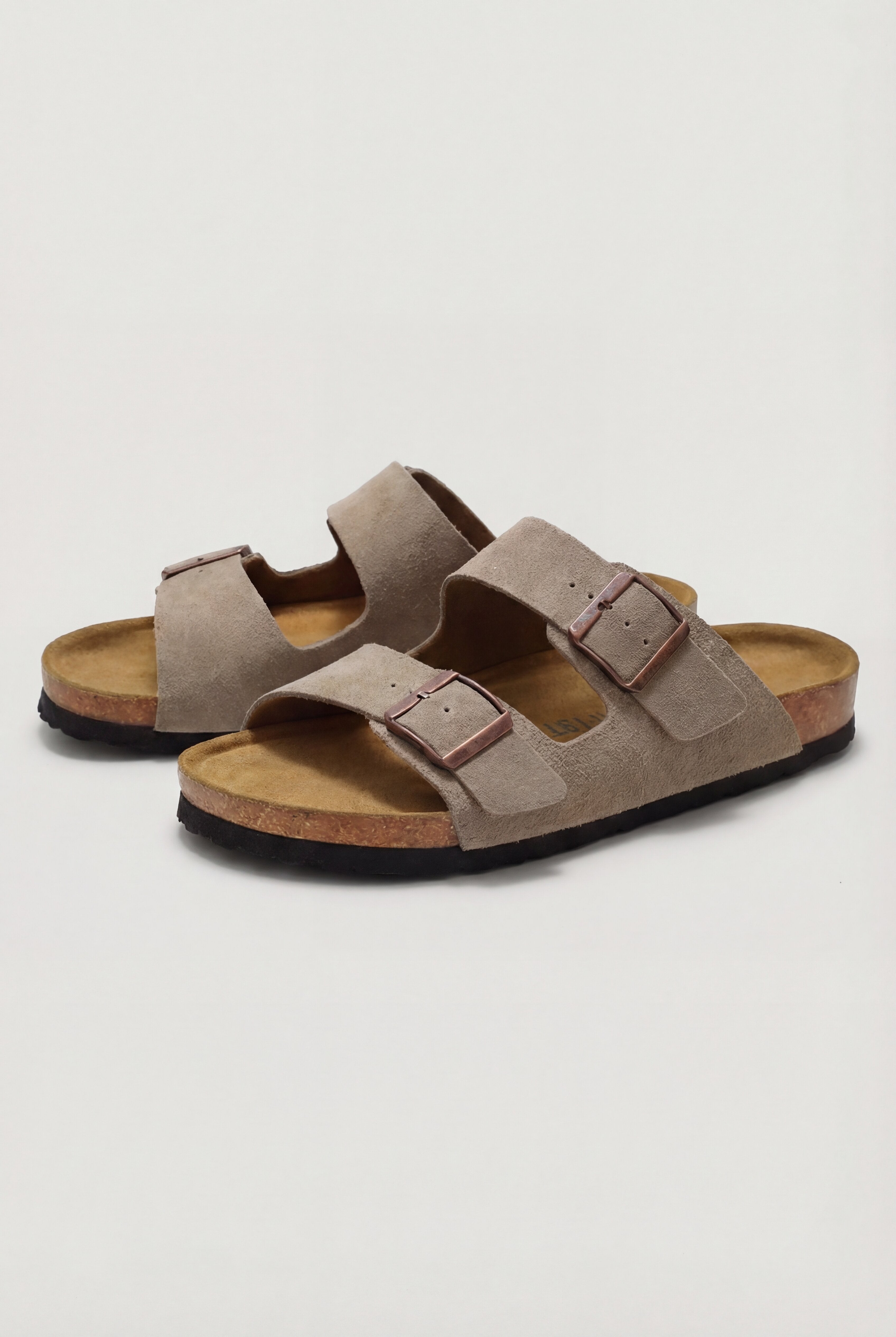 IRVON DOUBLE BUCKLE SUEDE SANDALS – ARMY