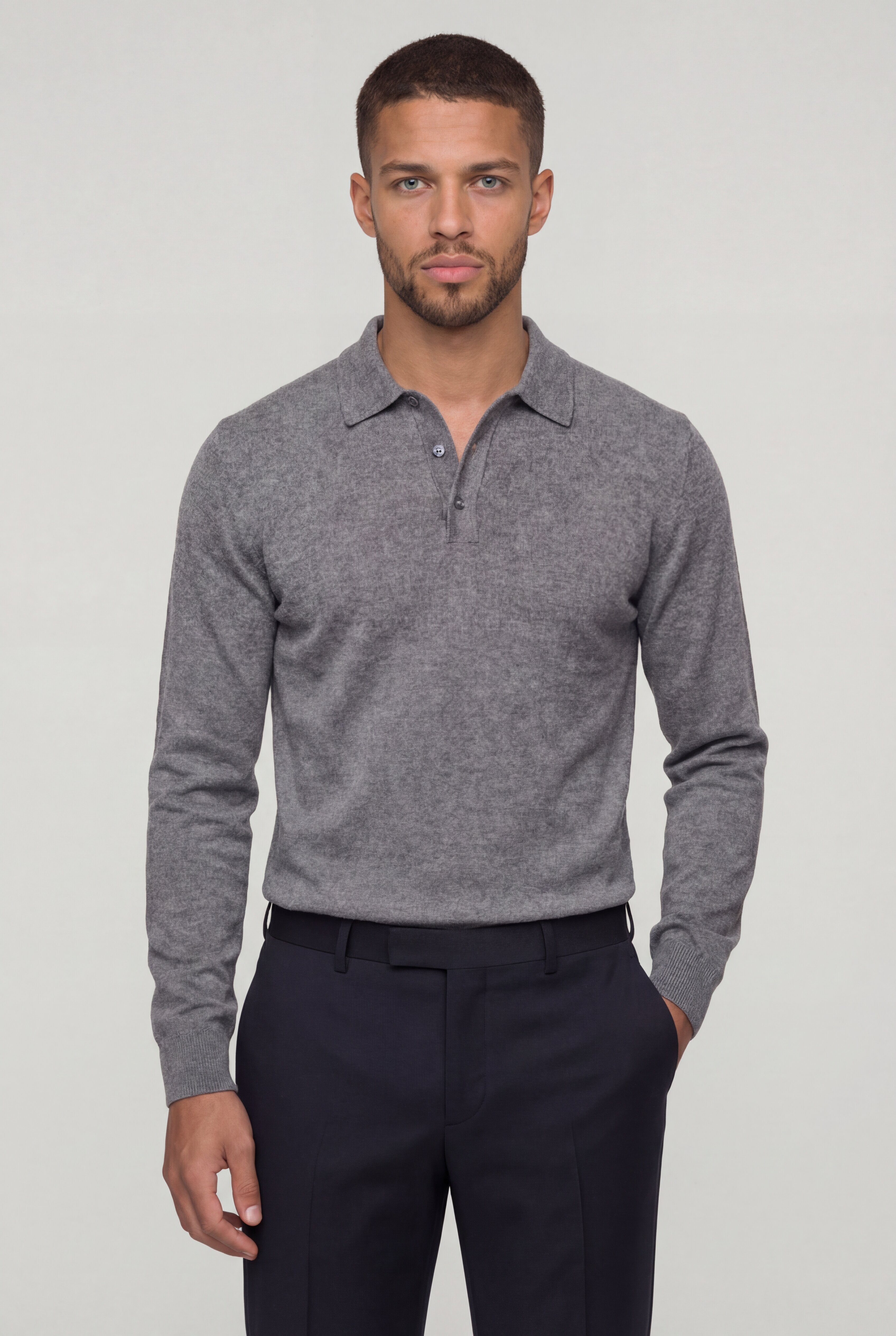 KARVEN KNIT PULLOVER – GRAY