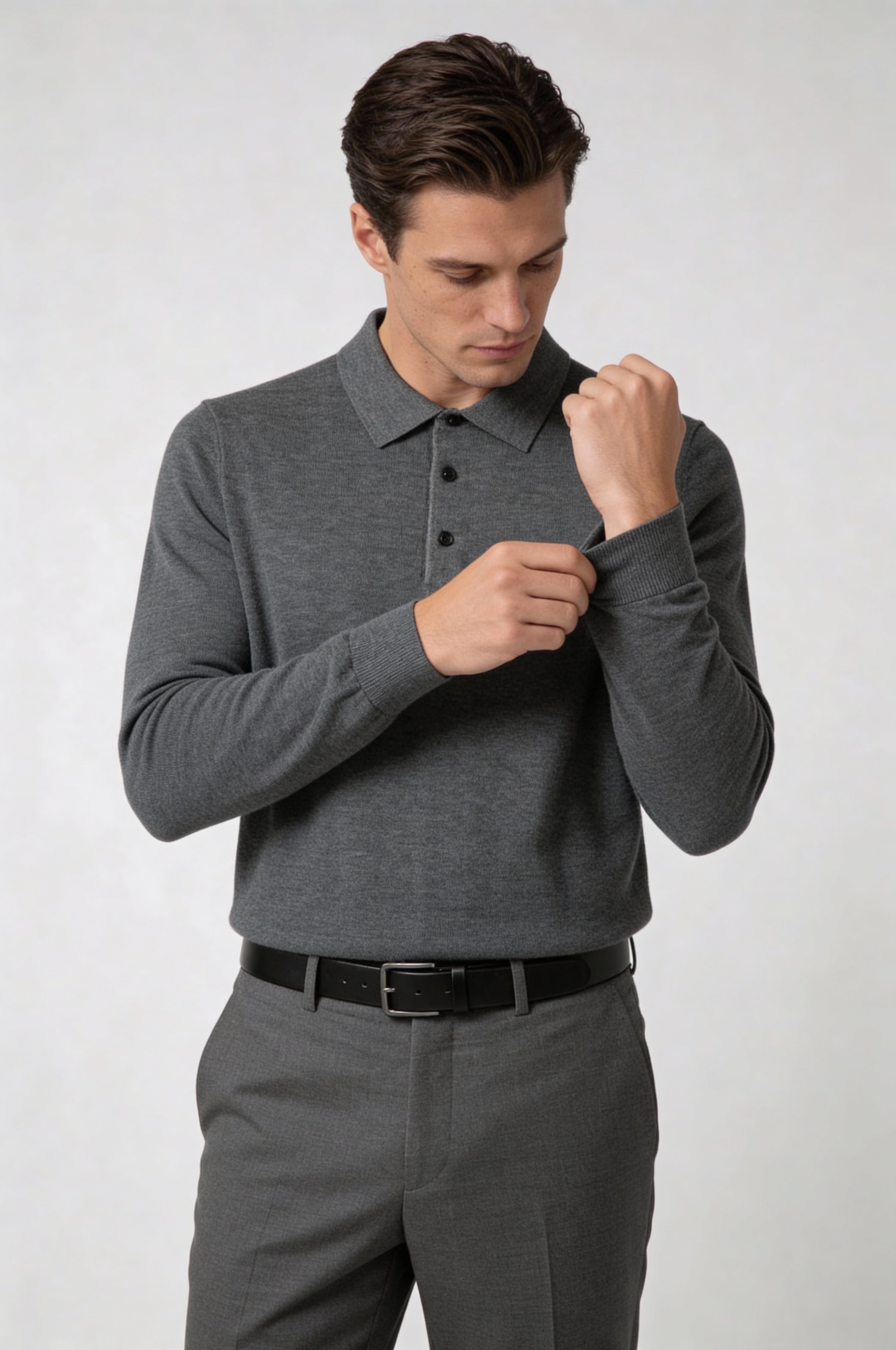 KARVEN KNIT PULLOVER – GRAY