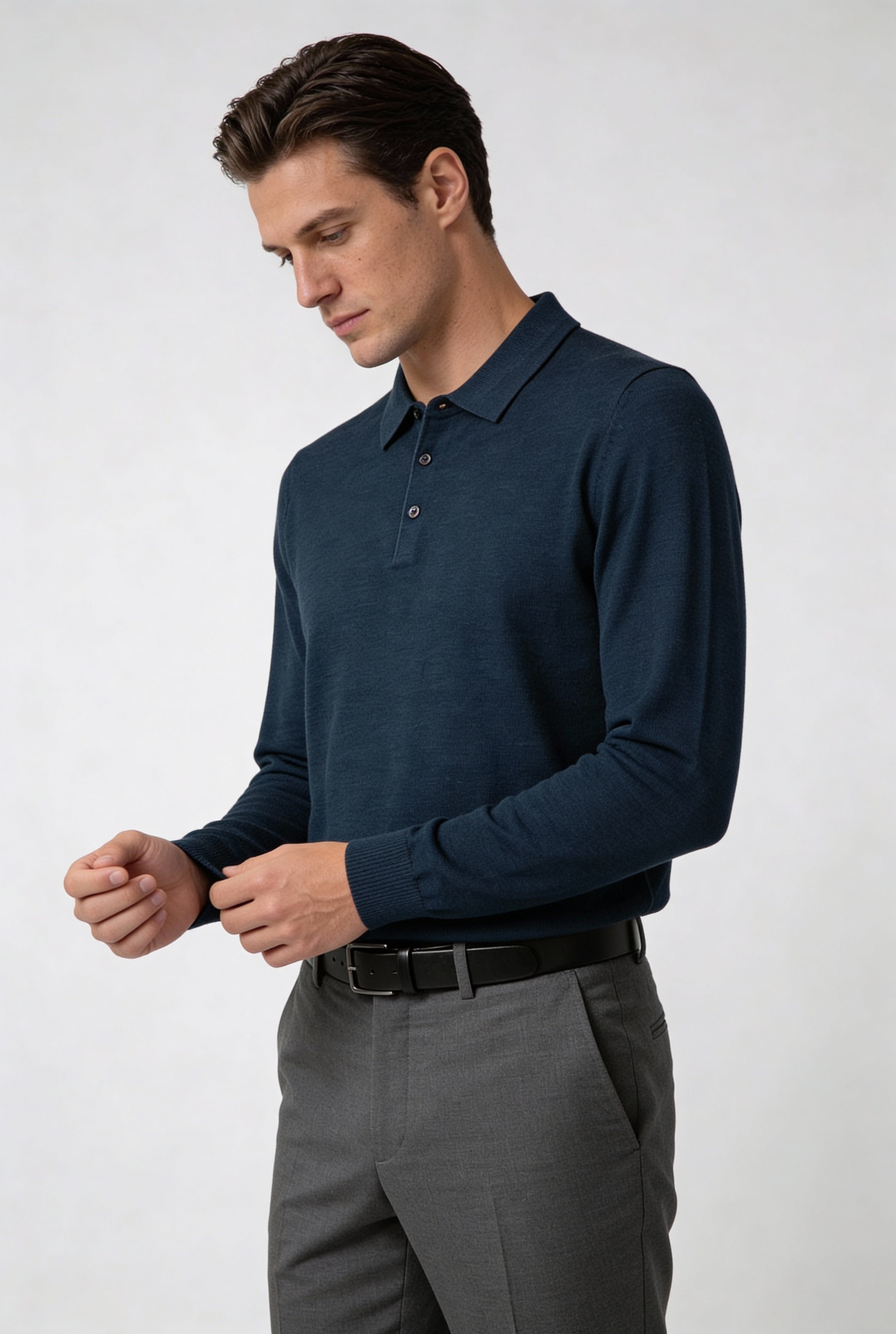 KARVEN KNIT PULLOVER – NAVY