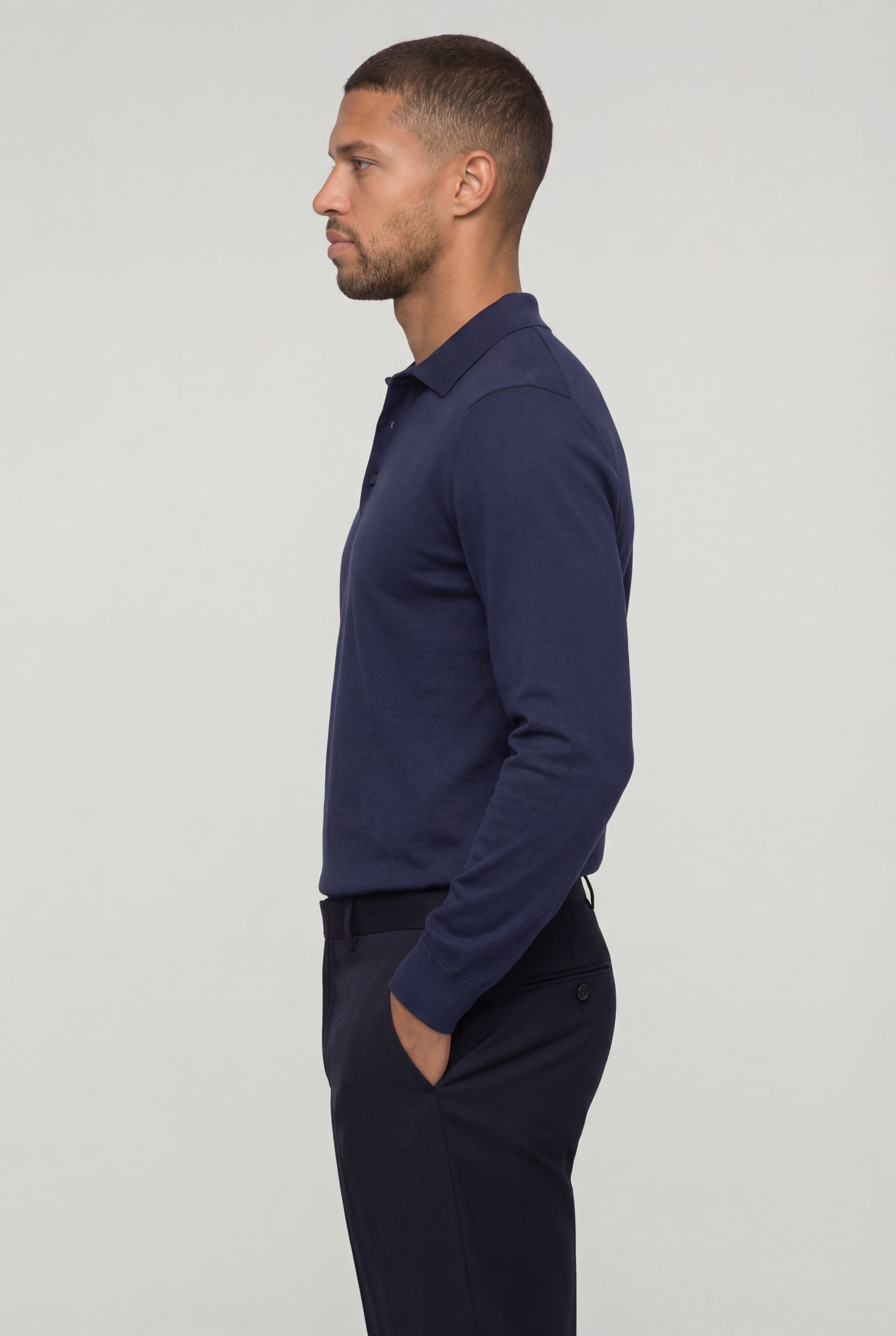 KARVEN KNIT PULLOVER – NAVY