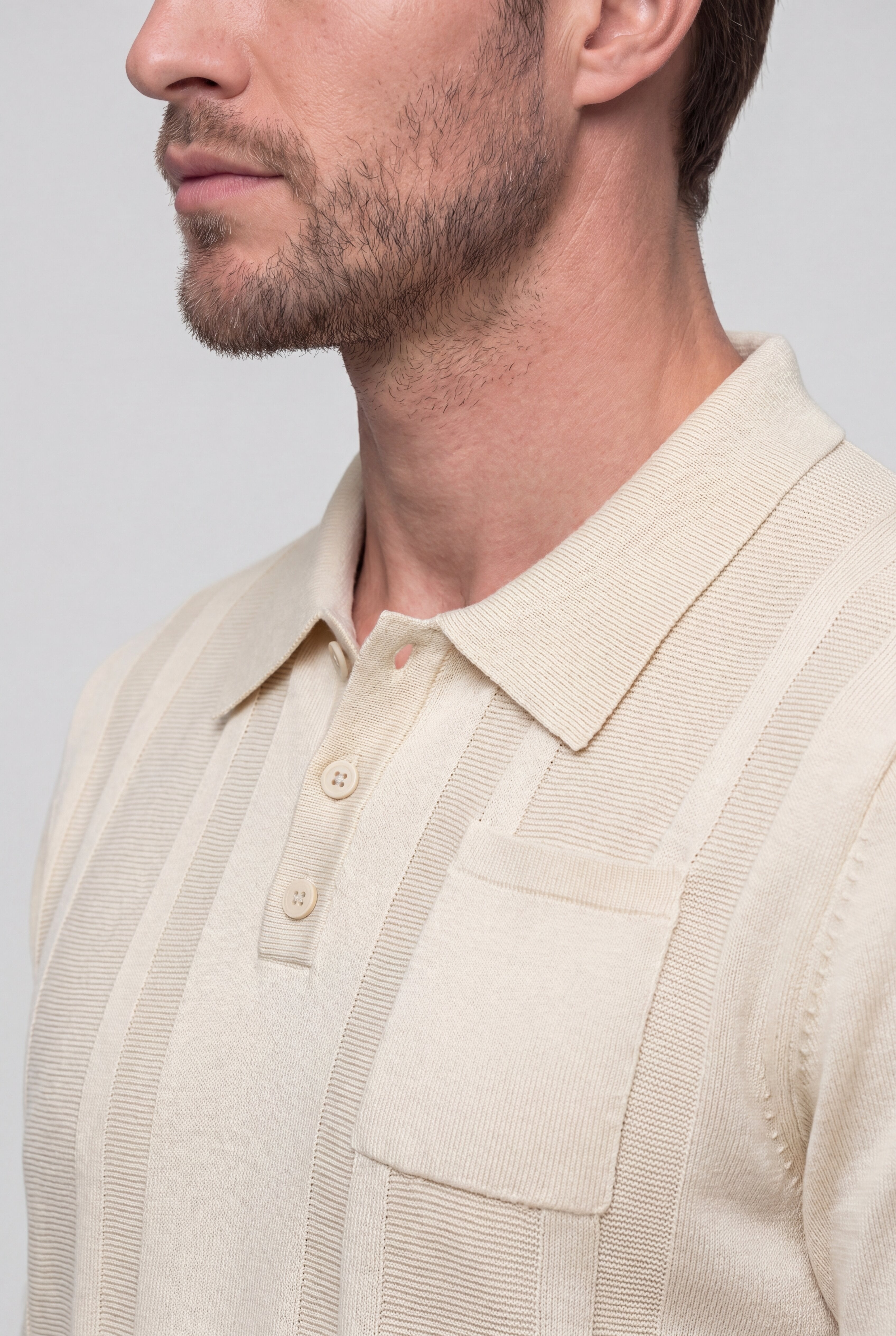 KYRENZO KNIT POLO SHIRT – KHAKI