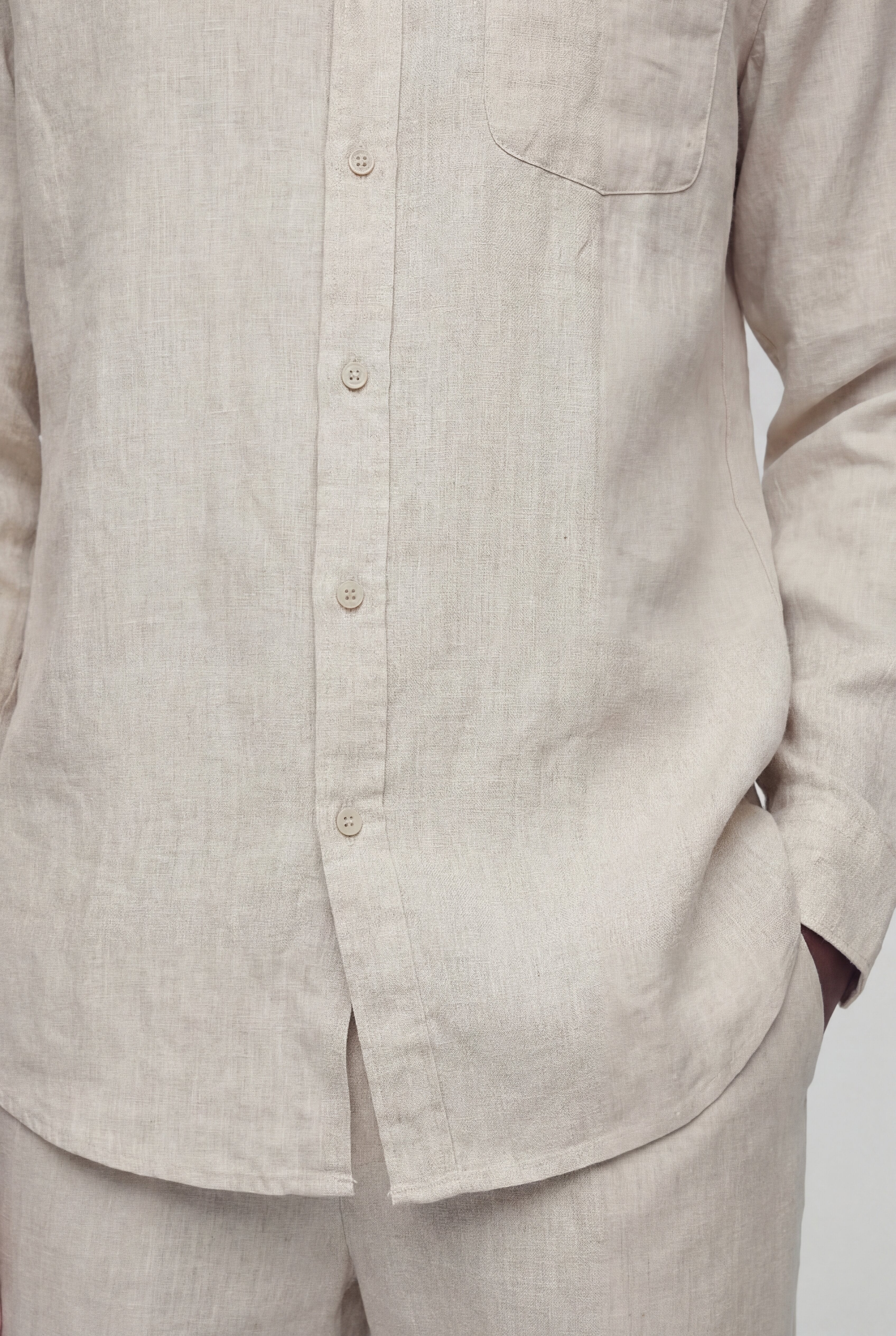 LENTARO LINEN COMBO - BEIGE