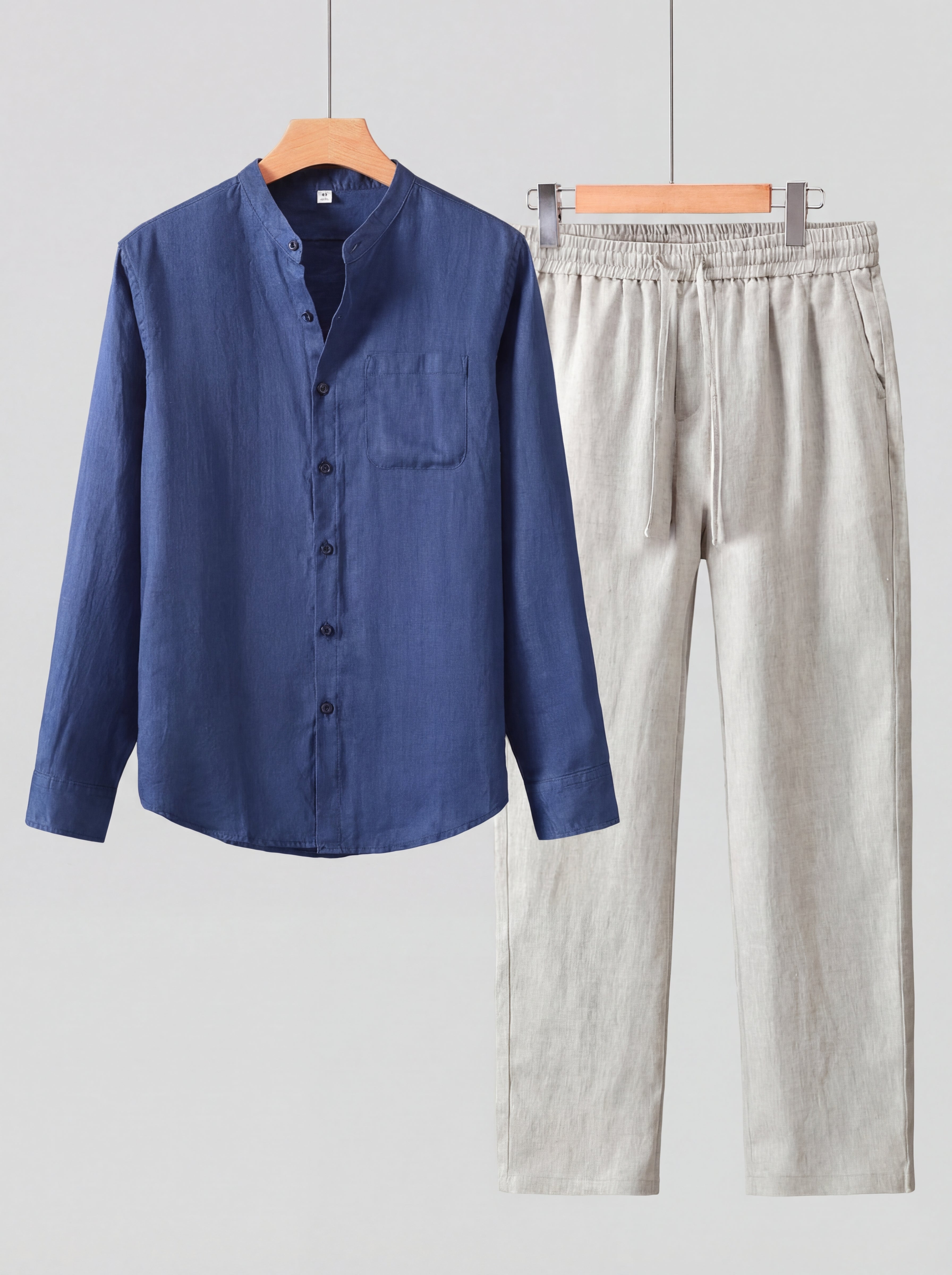 LENTARO LINEN COMBO - BLUE