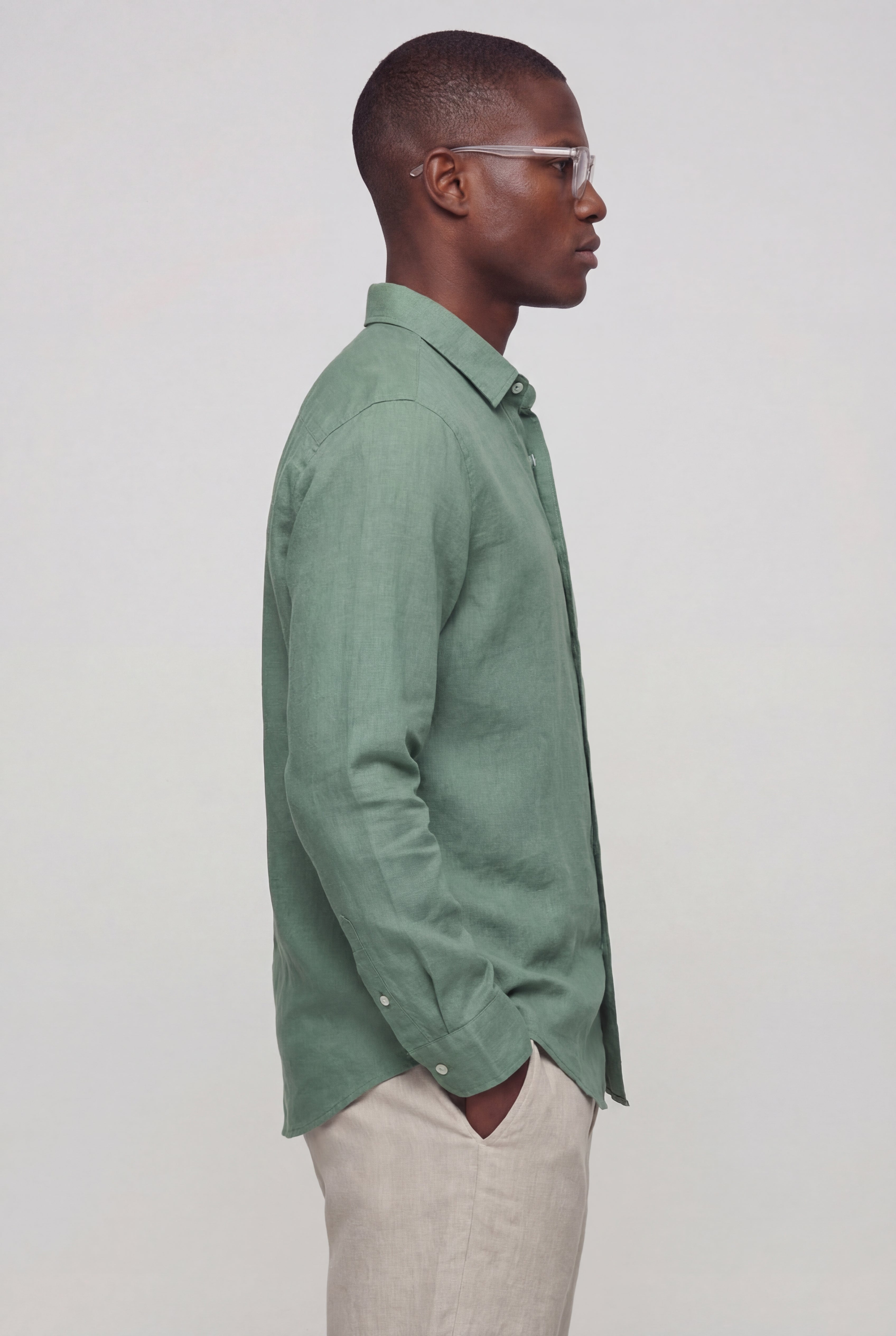 LENTARO LINEN COMBO - GREEN