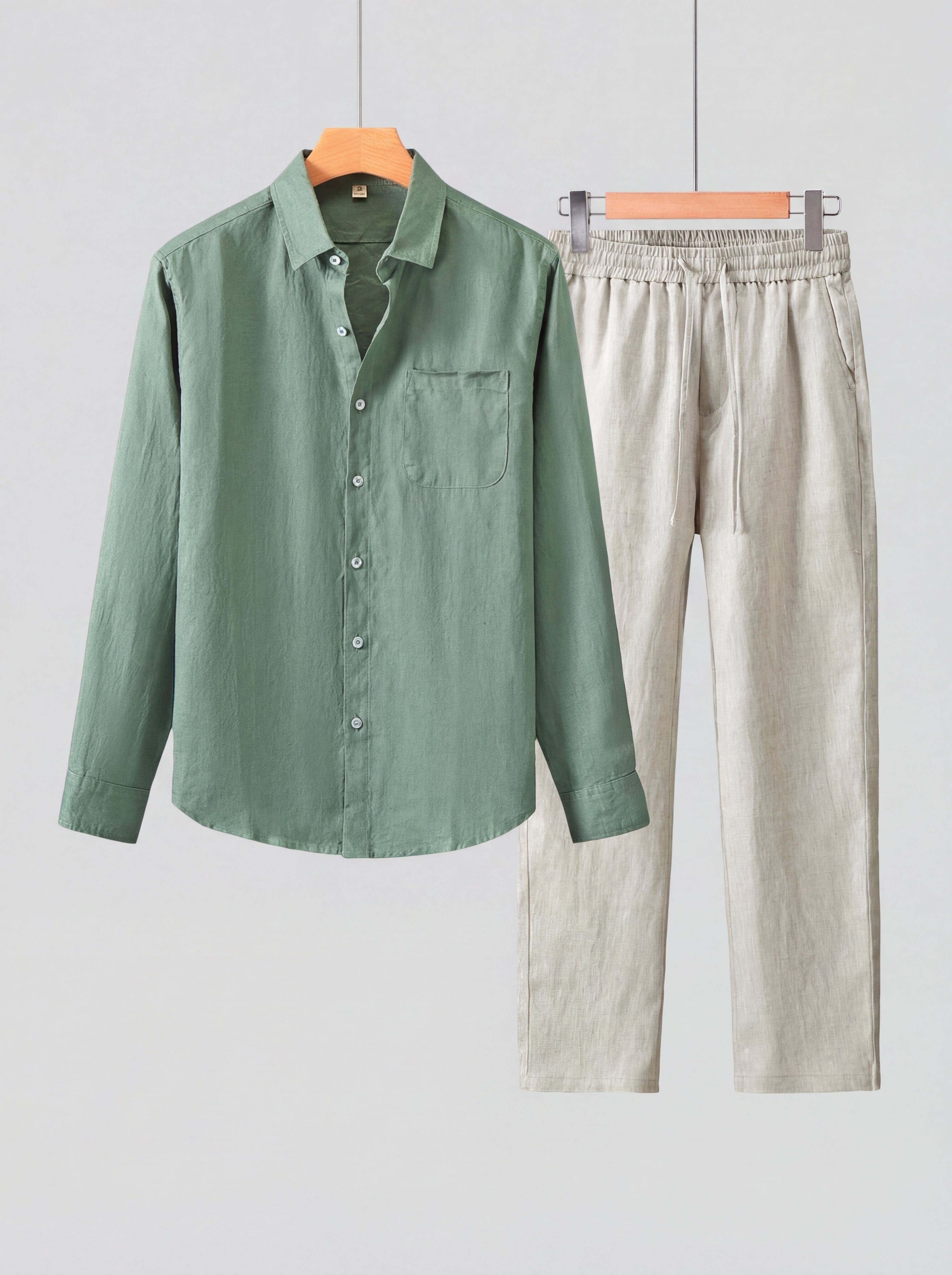 LENTARO LINEN COMBO - GREEN