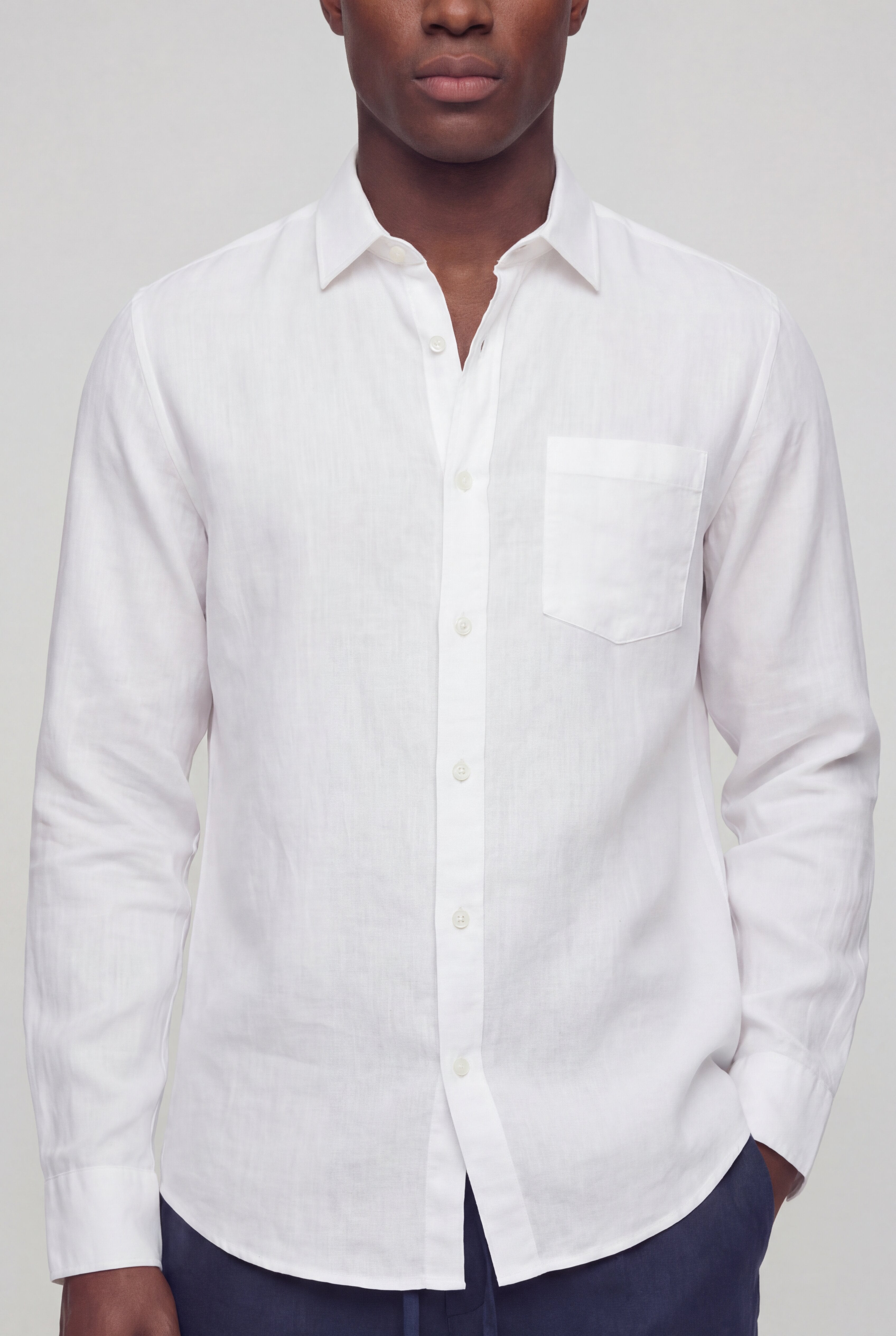 LENTARO LINEN COMBO - WHITE