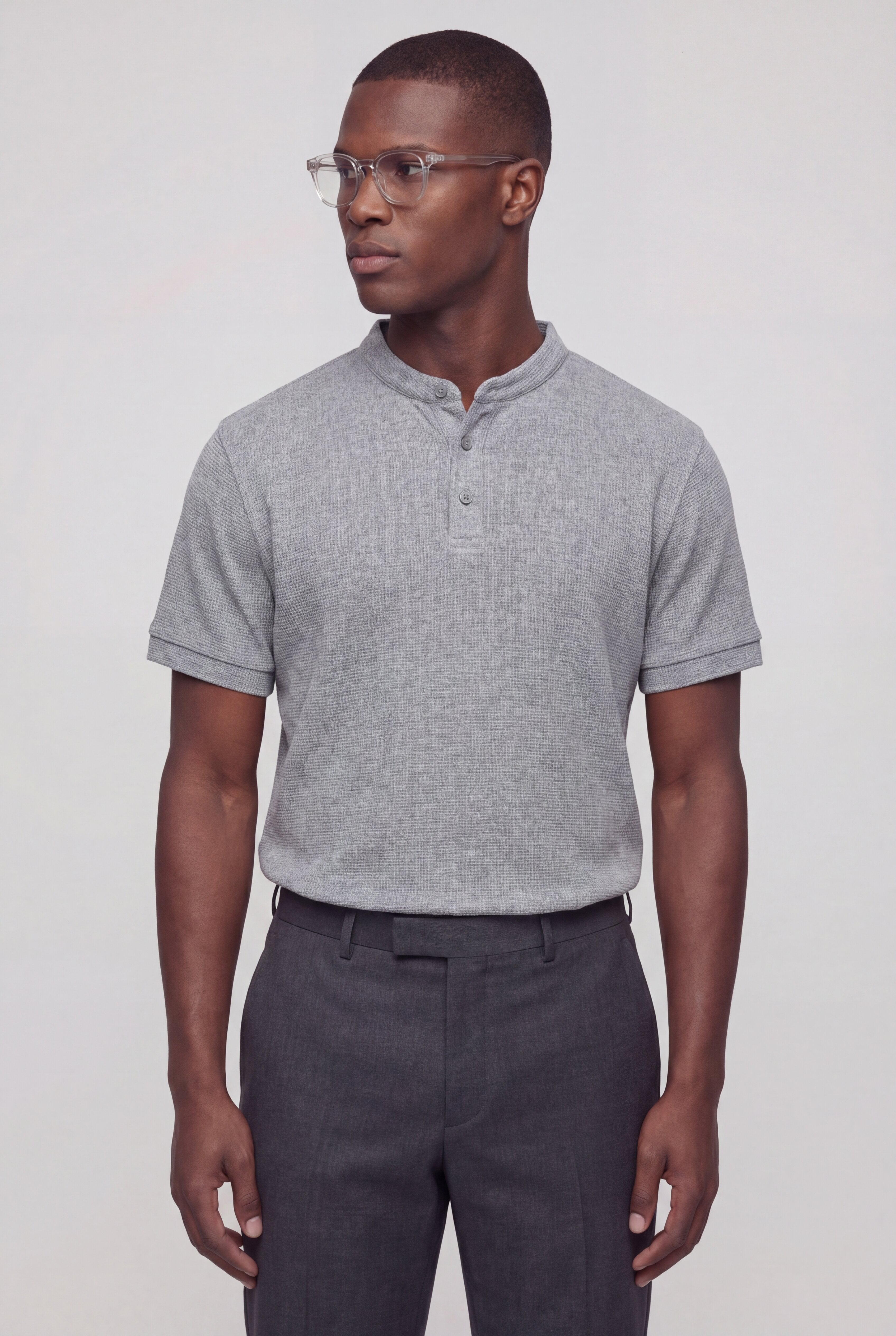 LOMZ HENLEY TEE – GRAY