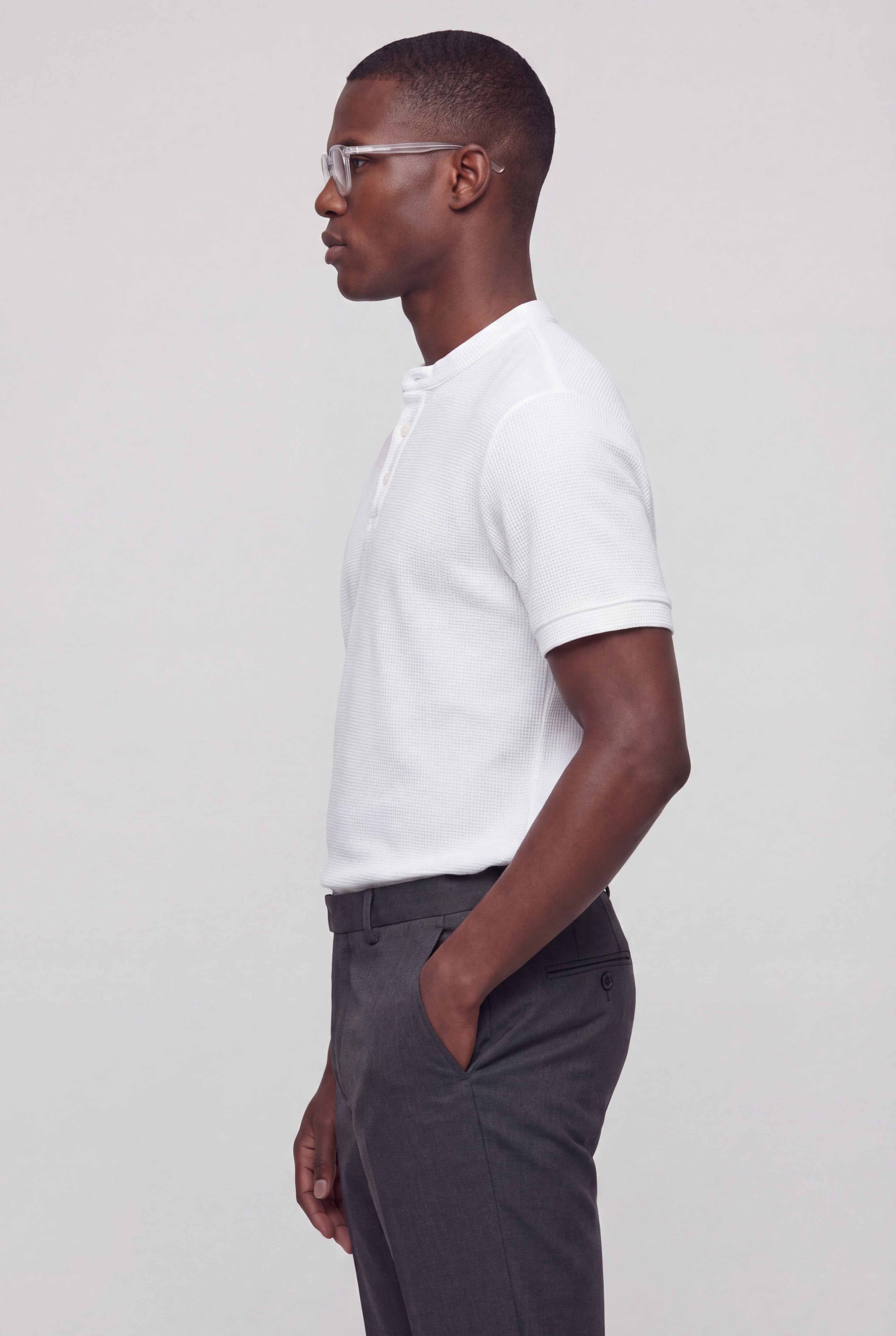 LOMZ HENLEY TEE – WHITE