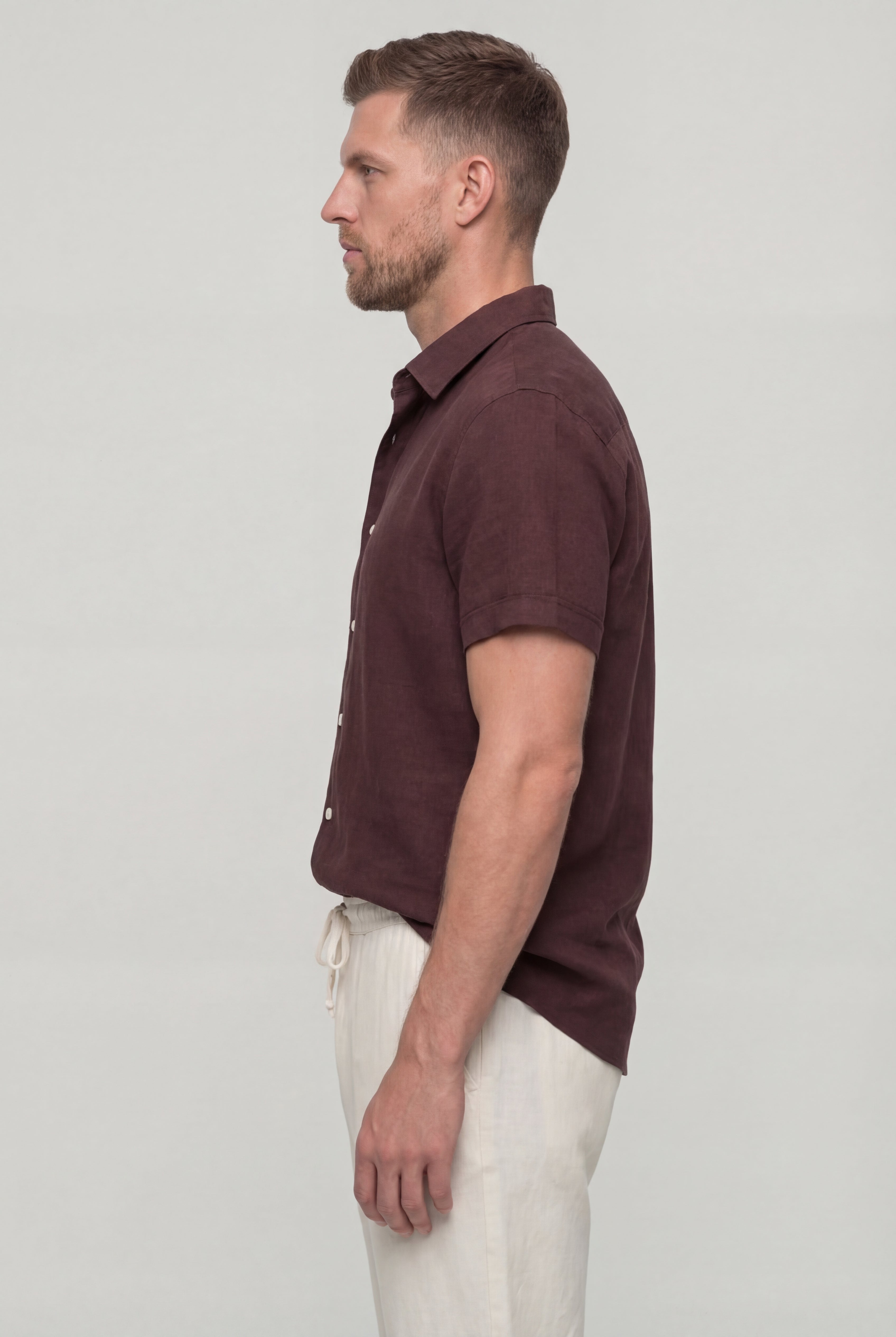 LORVANO SUMMER SHIRT SET – BROWN