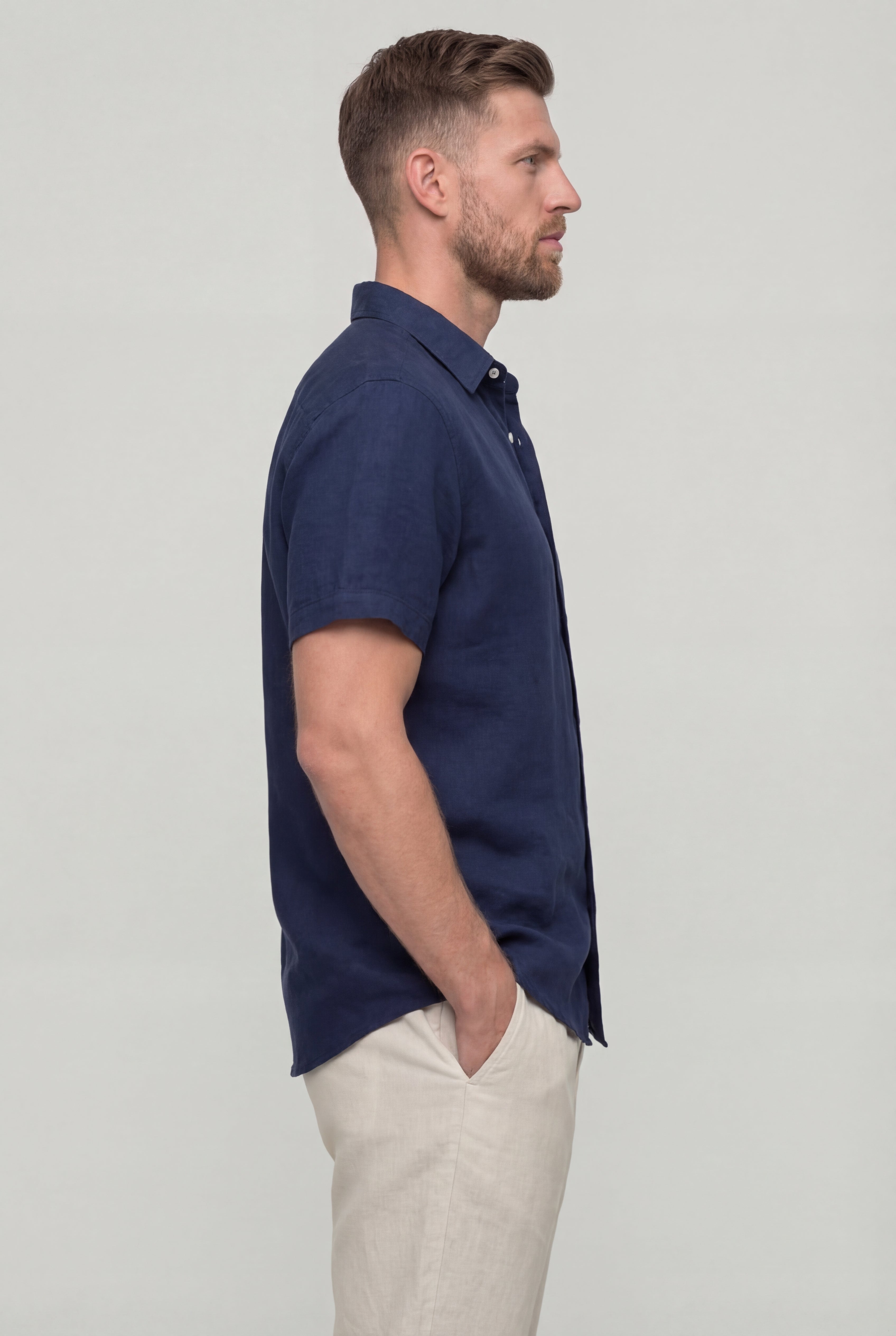 LORVANO SUMMER SHIRT SET – NAVY