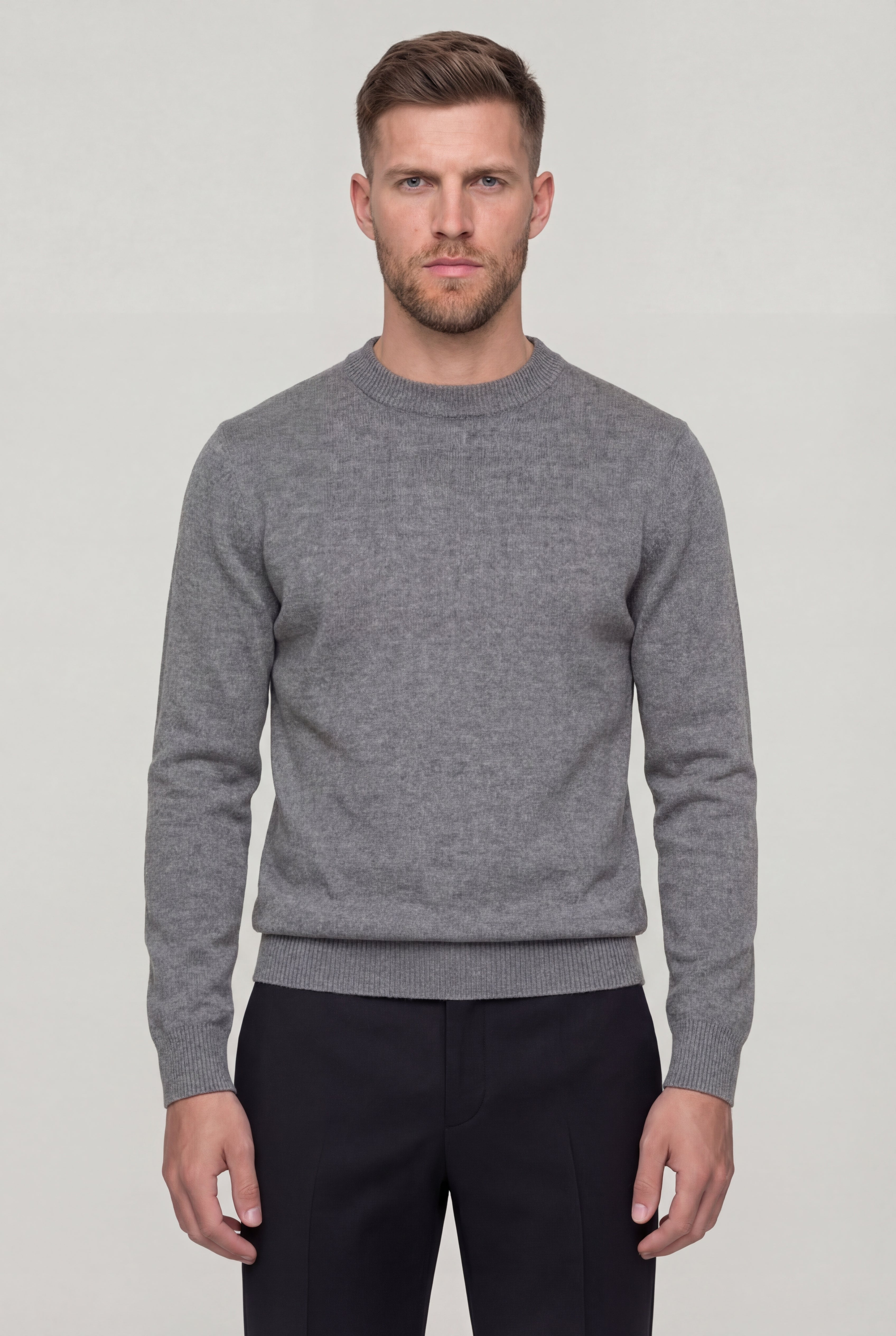 NARETH CREWNECK SWEATER – GRAY