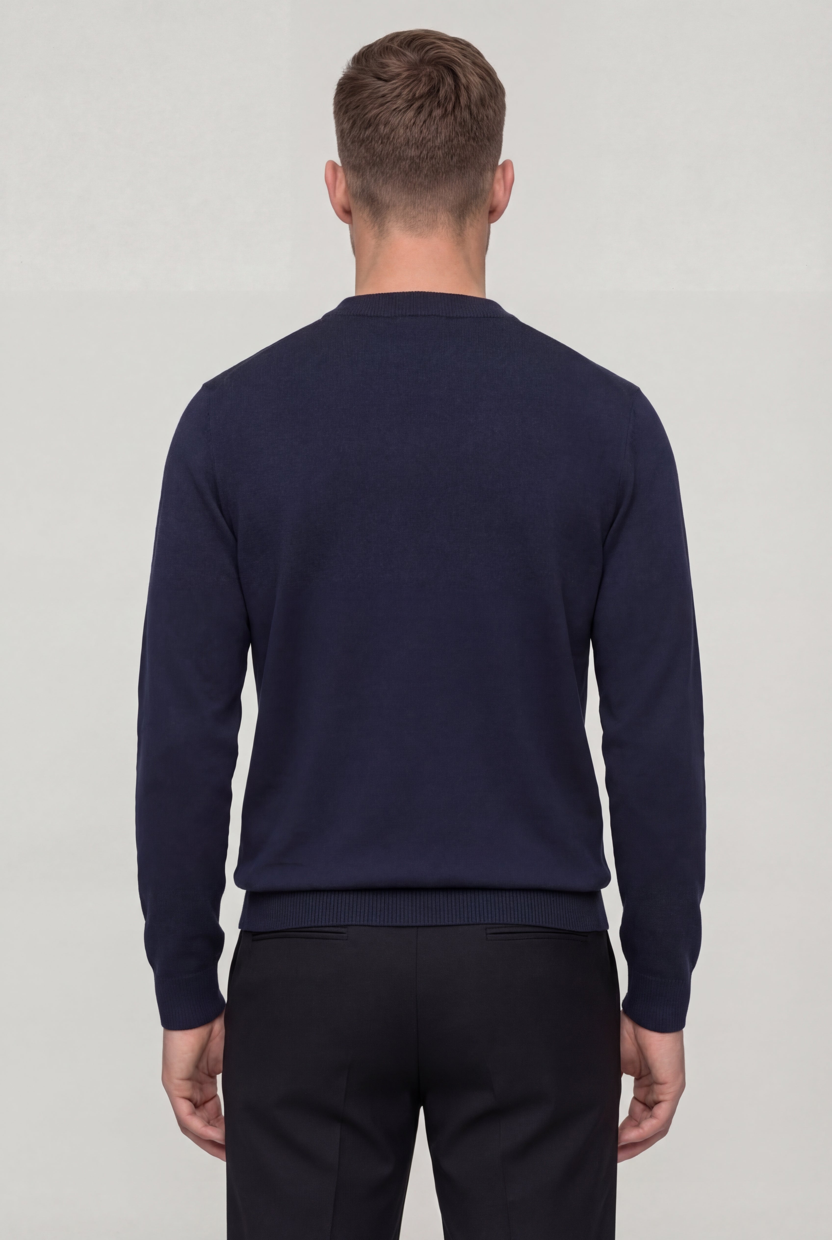 NARETH CREWNECK SWEATER – NAVY
