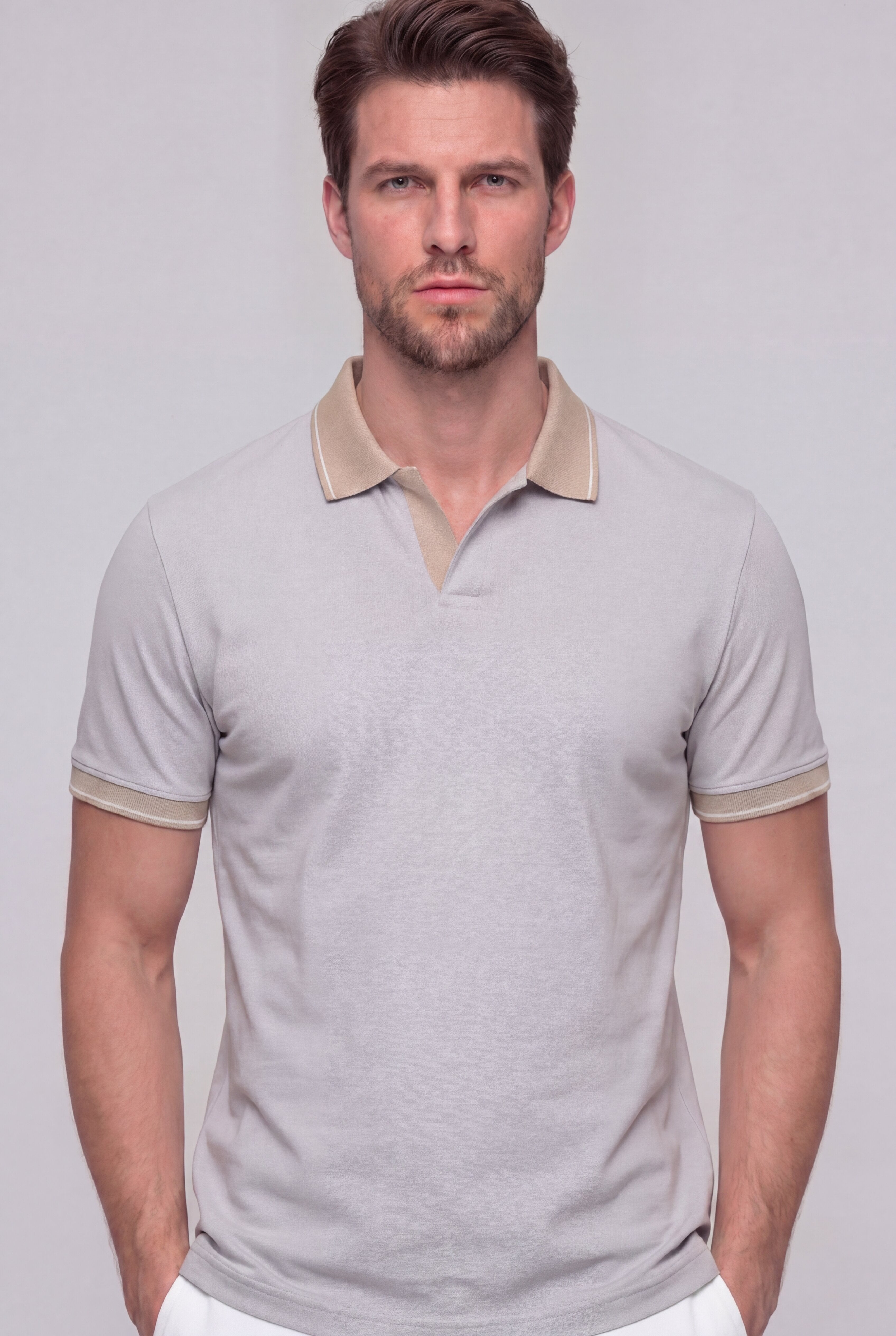NAVERO POLO SHIRT – GRAY