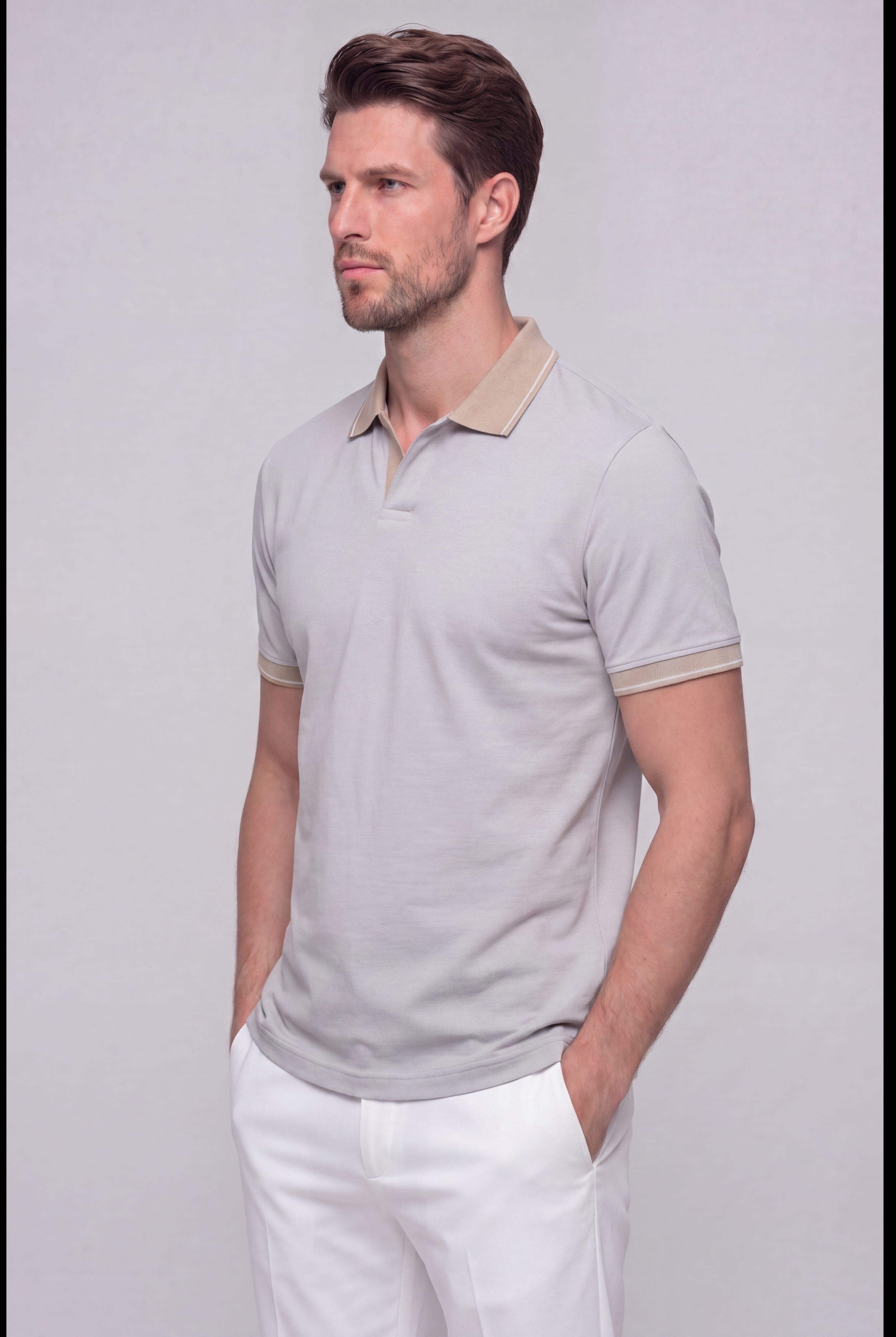 NAVERO POLO SHIRT – GRAY