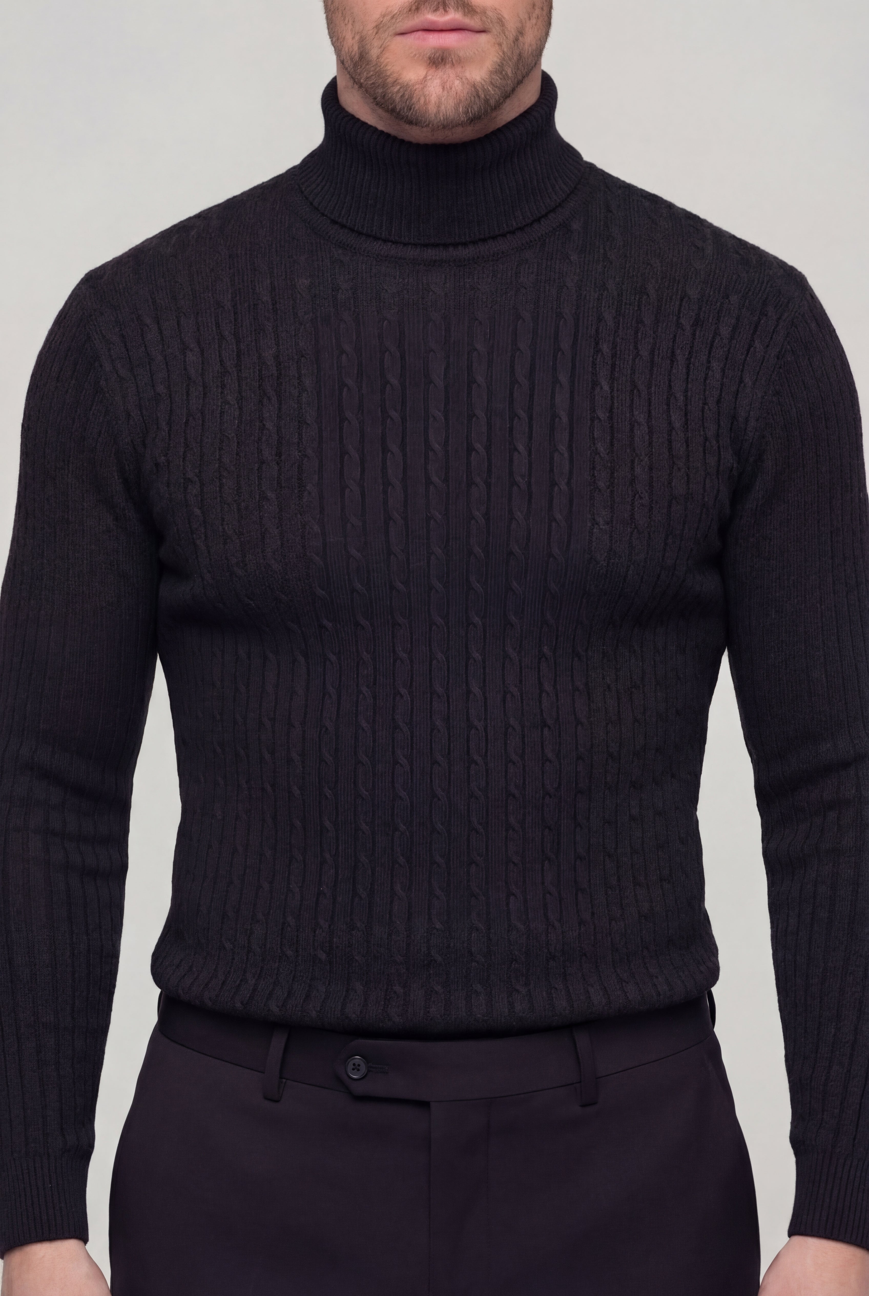 NORELLI CABLE TURTLENECK – BLACK