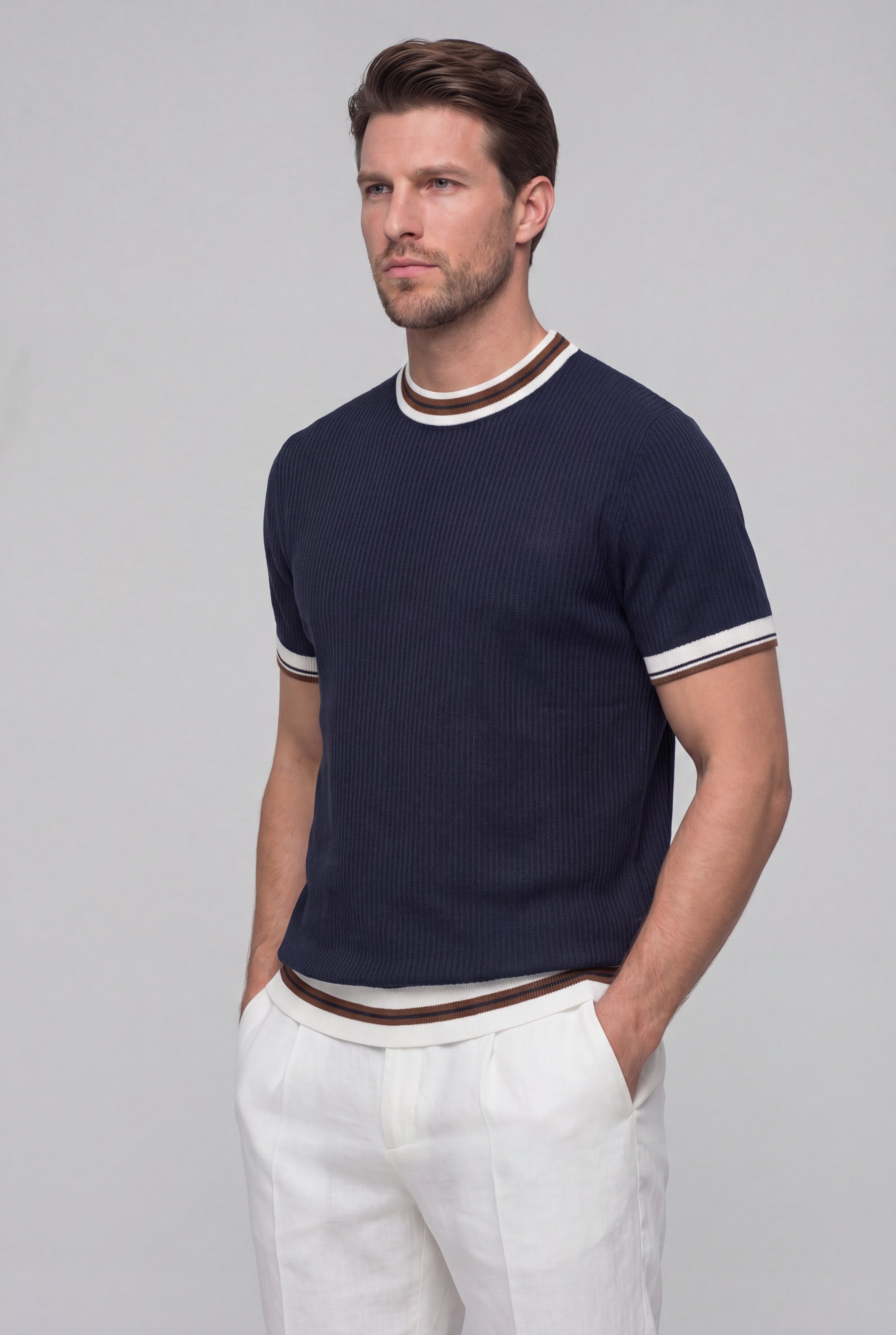 NORX KNIT TEE – BLUE