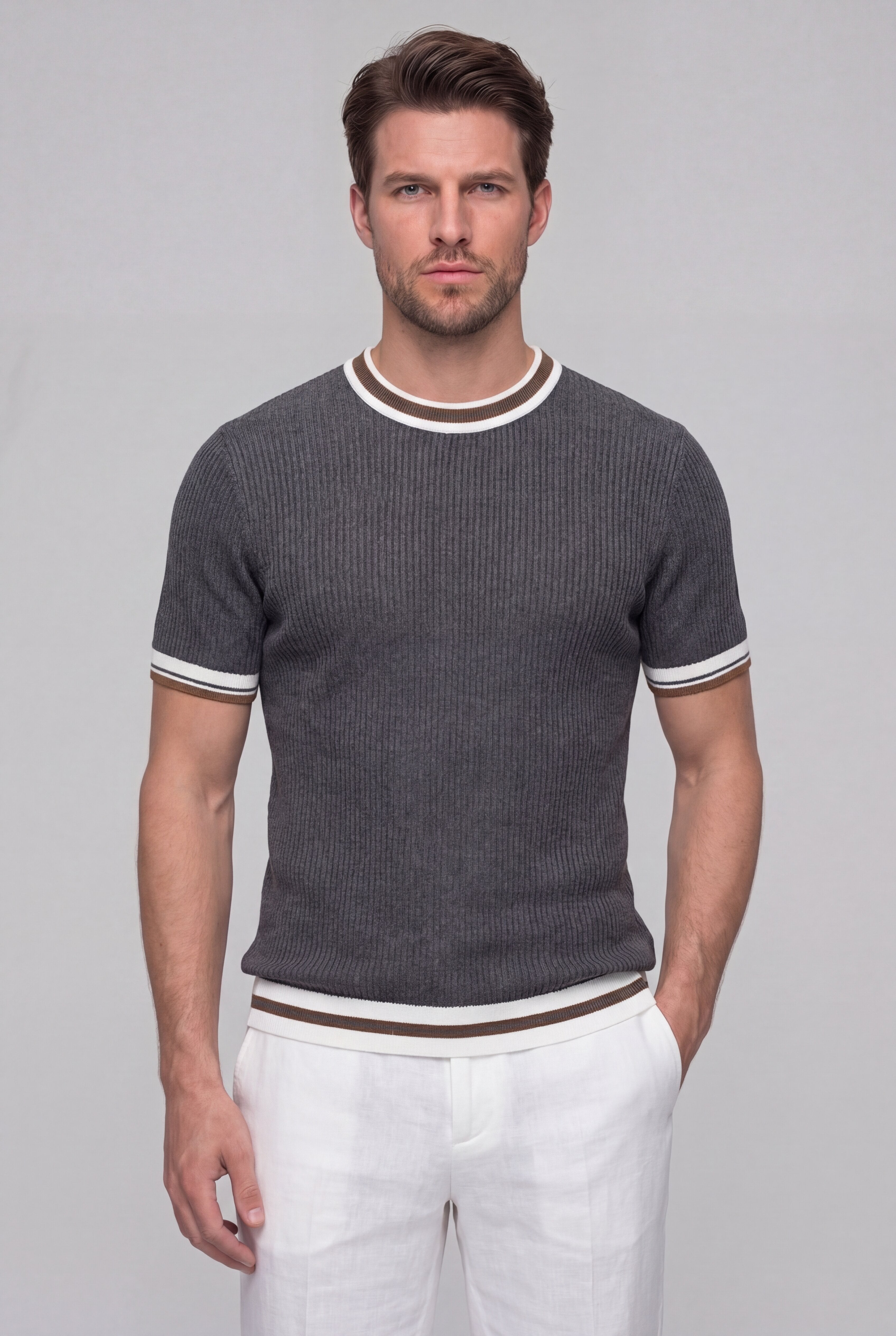 NORX KNIT TEE – GRAY