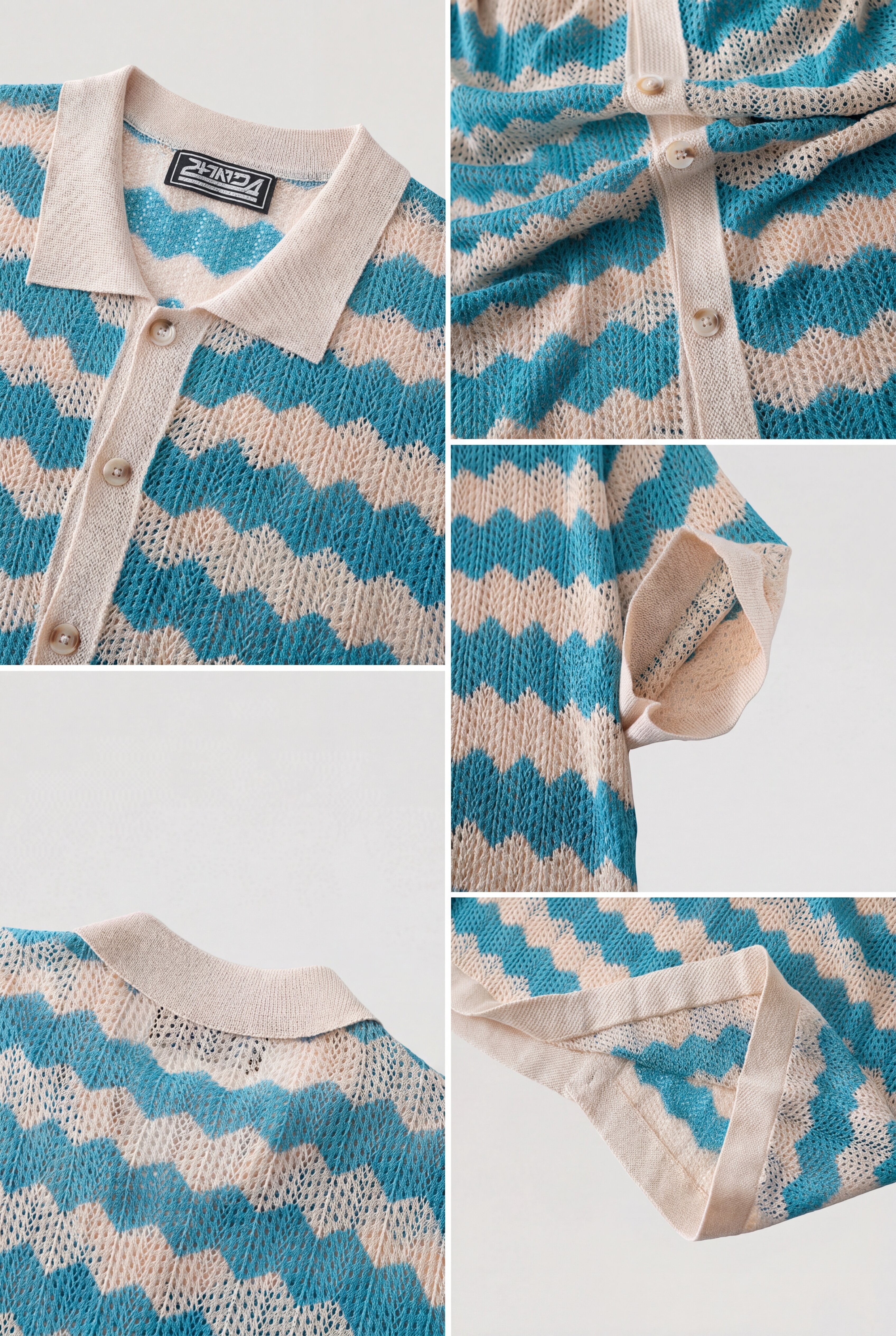 ORLAVEN KNIT POLO SHIRT – BLUE