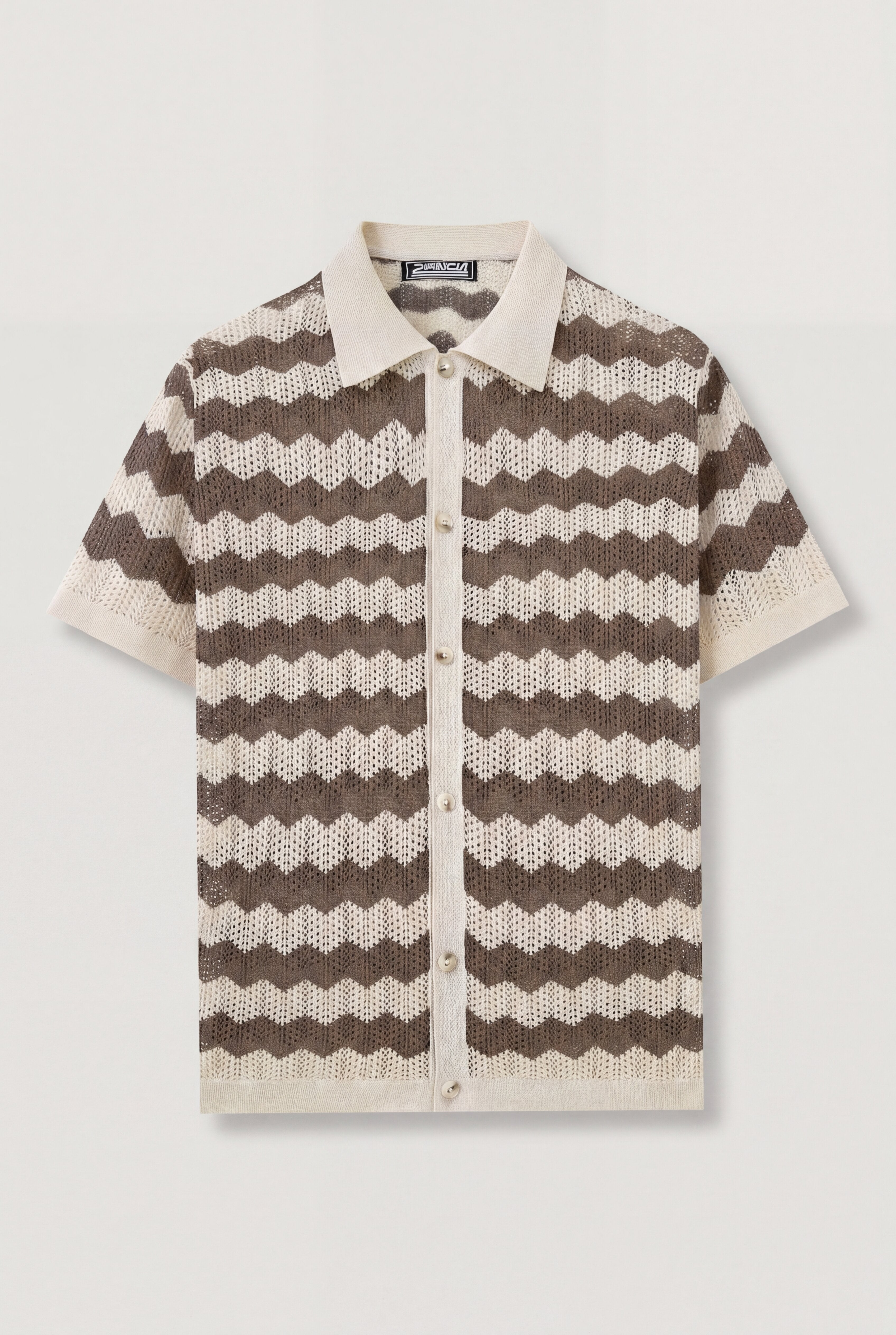 ORLAVEN KNIT POLO SHIRT – BROWN