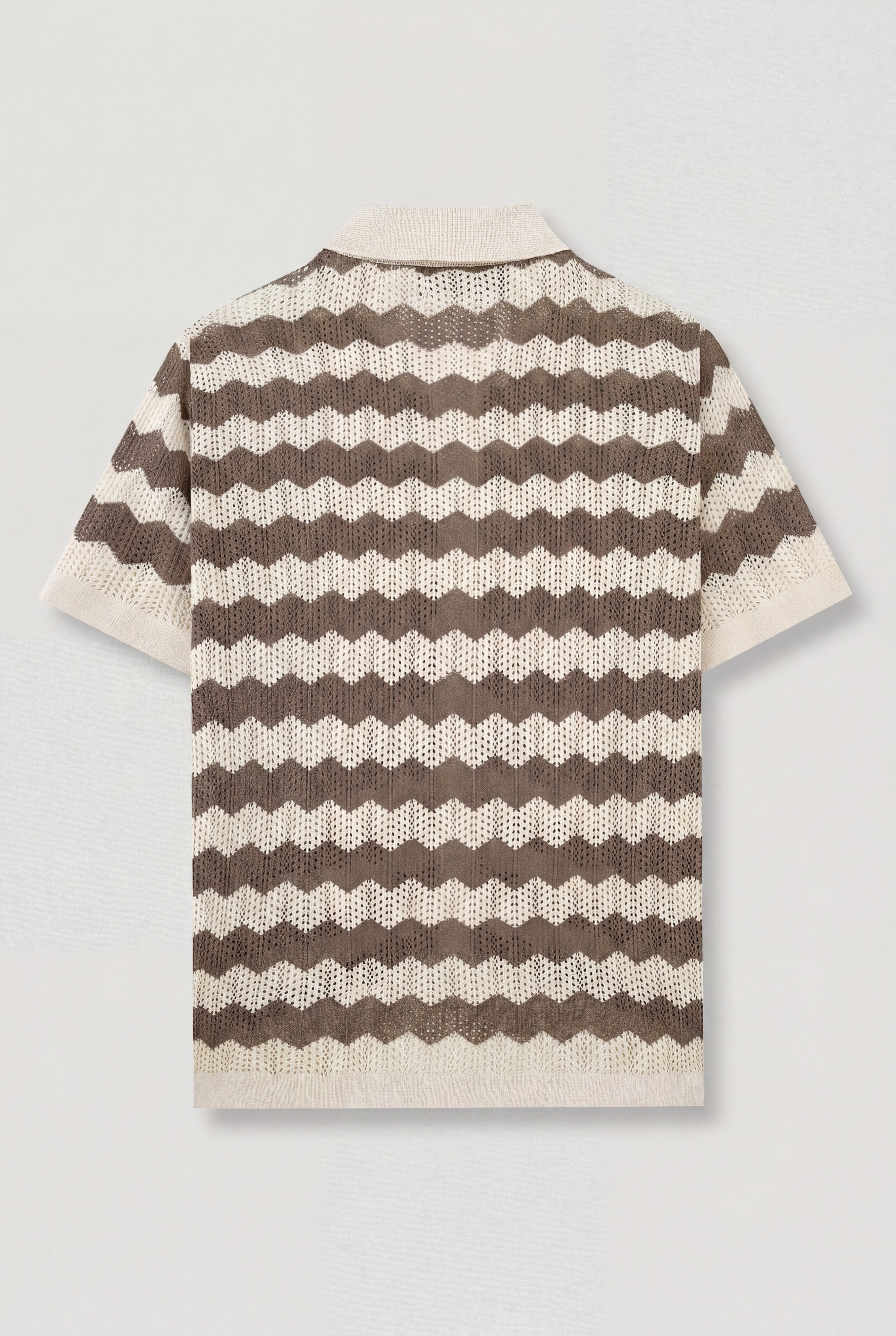 ORLAVEN KNIT POLO SHIRT – BROWN