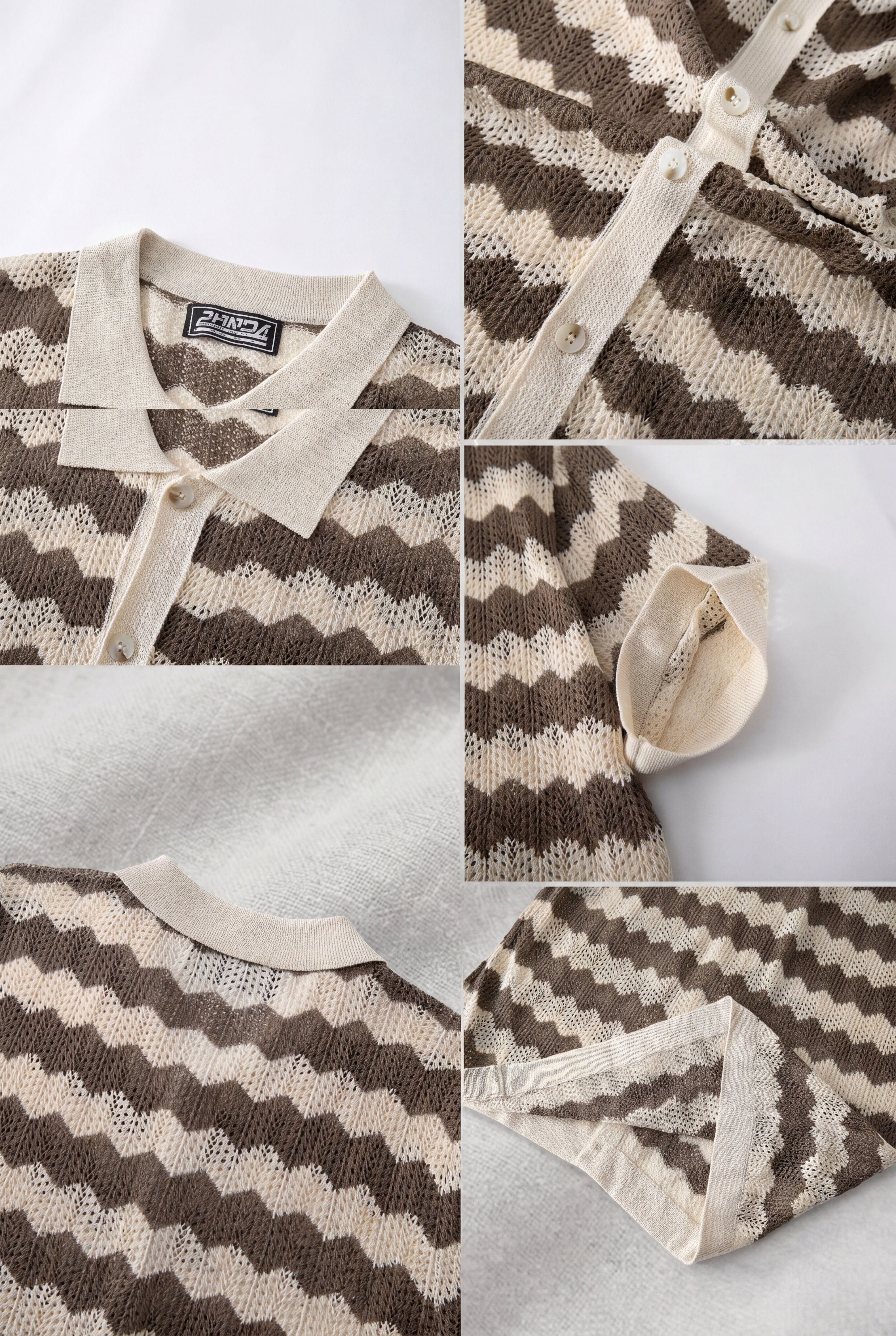 ORLAVEN KNIT POLO SHIRT – BROWN