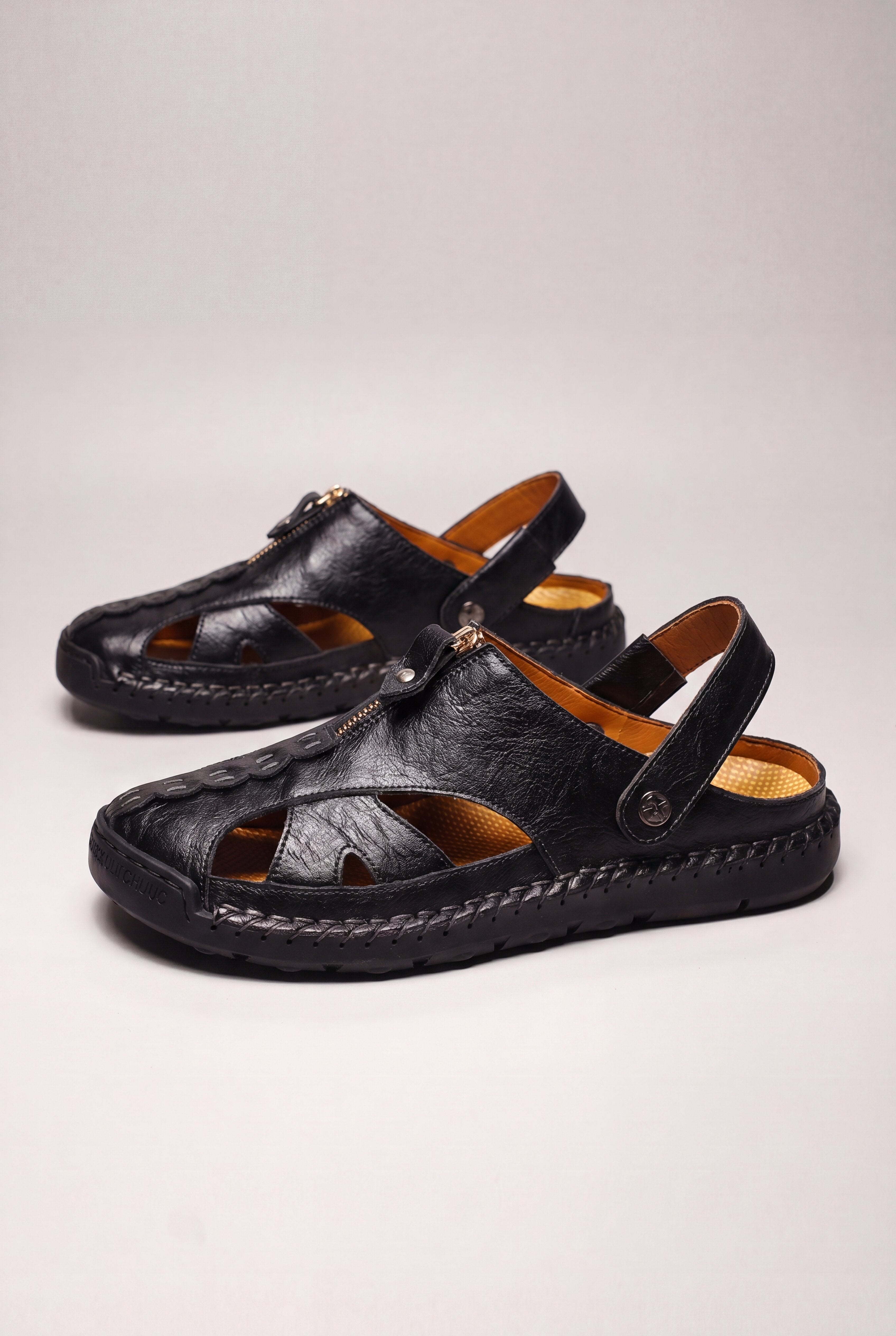ORVANO CASUAL SANDALS – BLACK