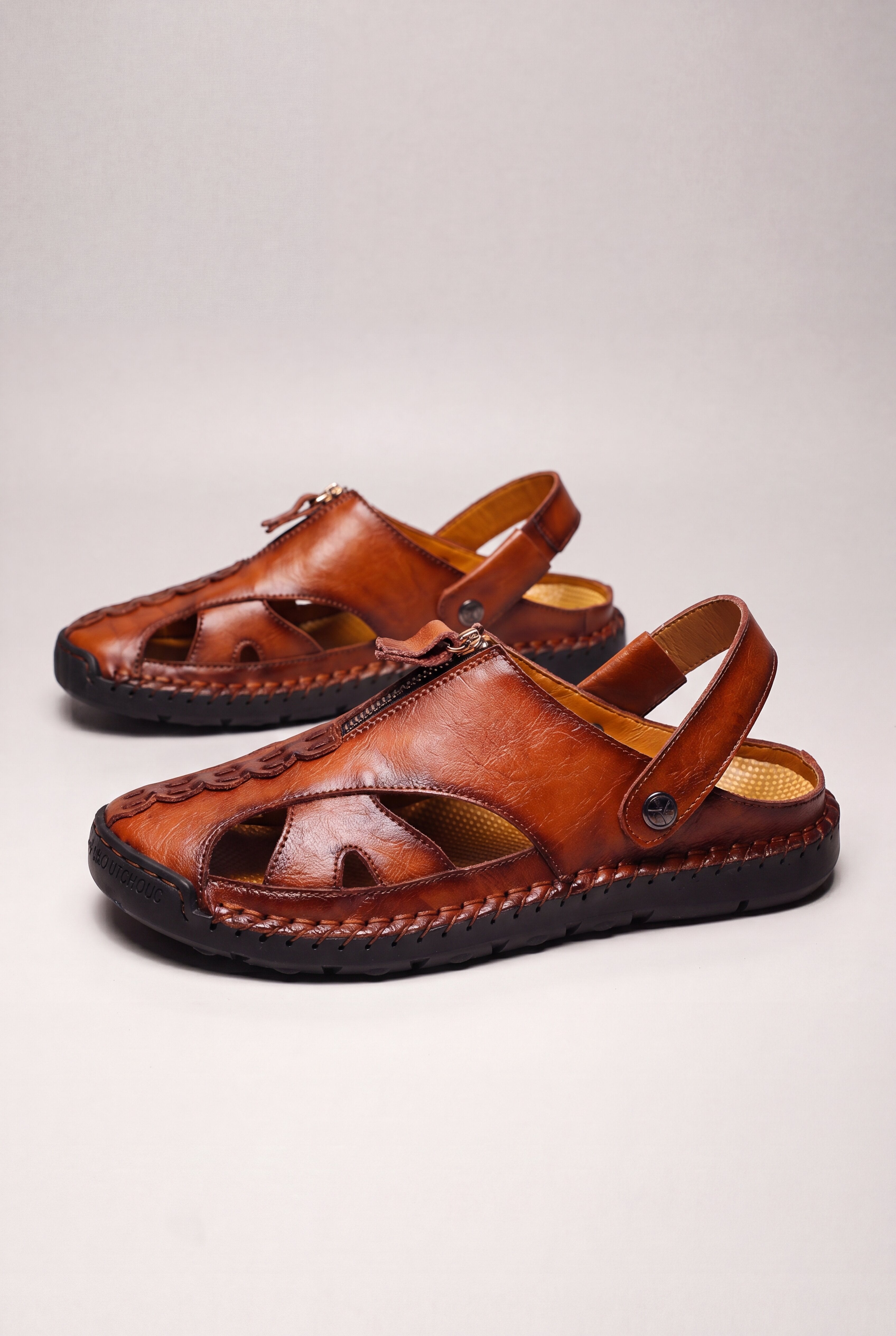 ORVANO CASUAL SANDALS – BROWN