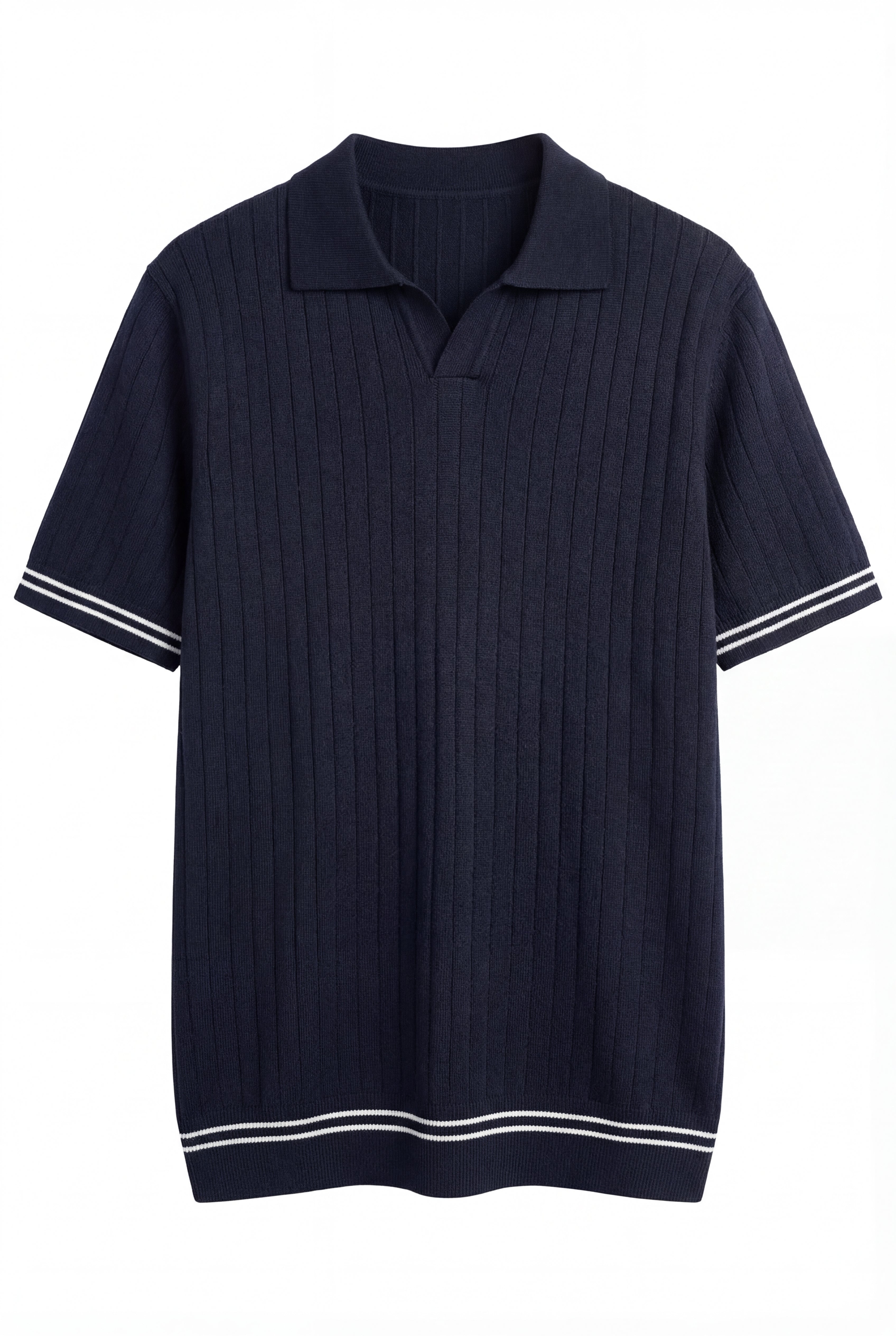 ORVAYNE KNIT POLO SHIRT – NAVY