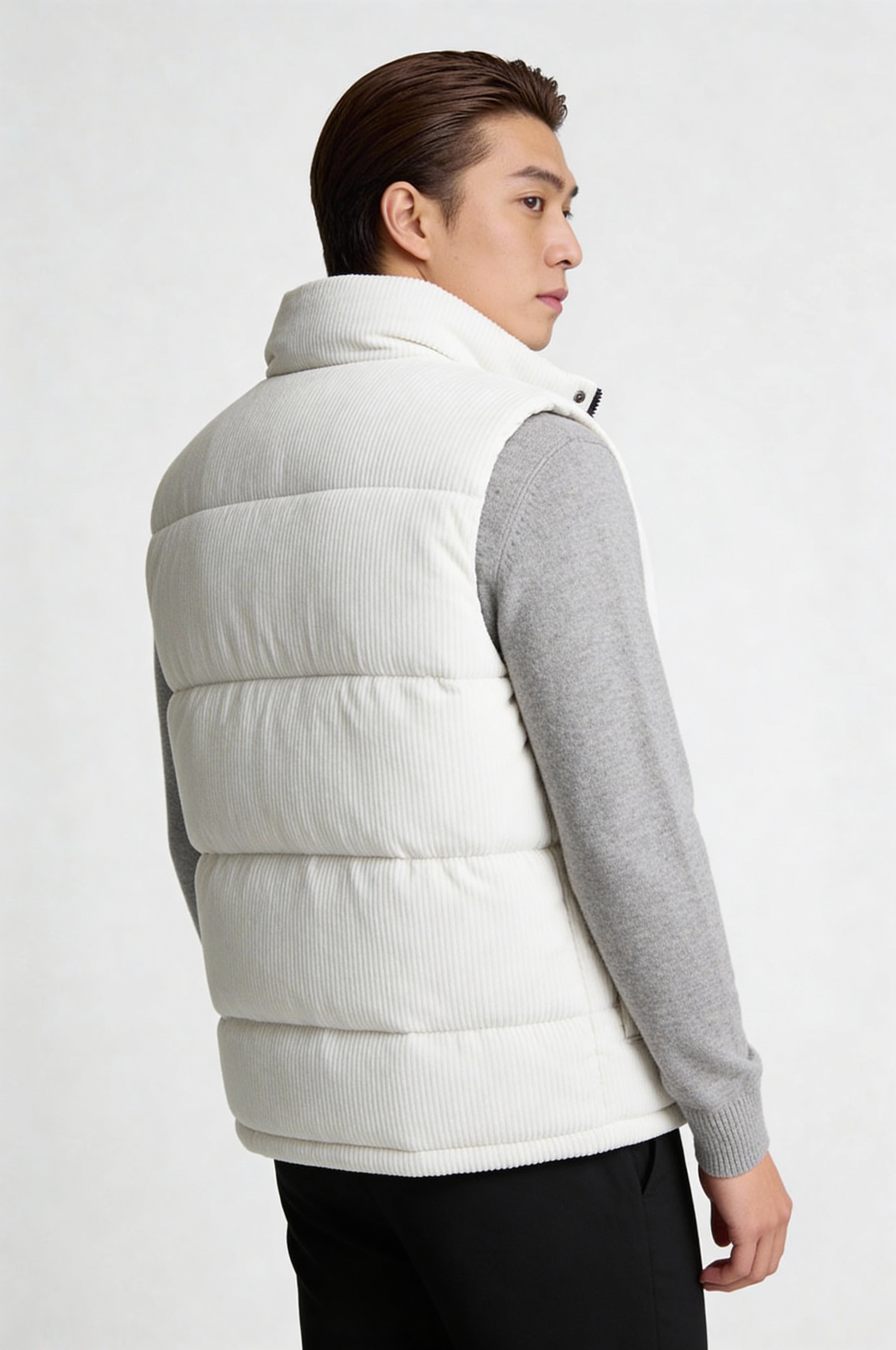 RAVION CORD PUFFER VEST – WHITE