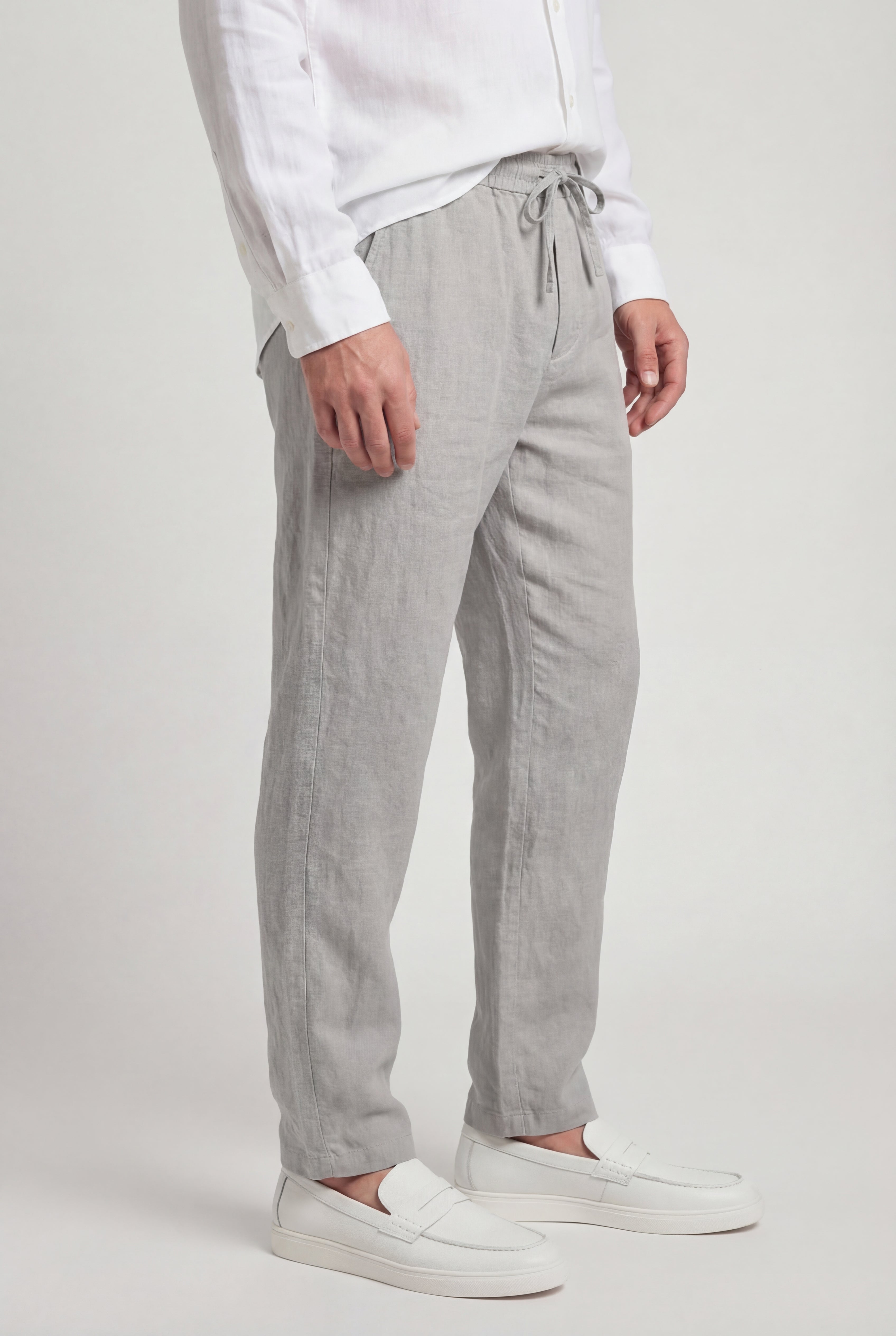 RENZIO LINEN TROUSERS – GRAY