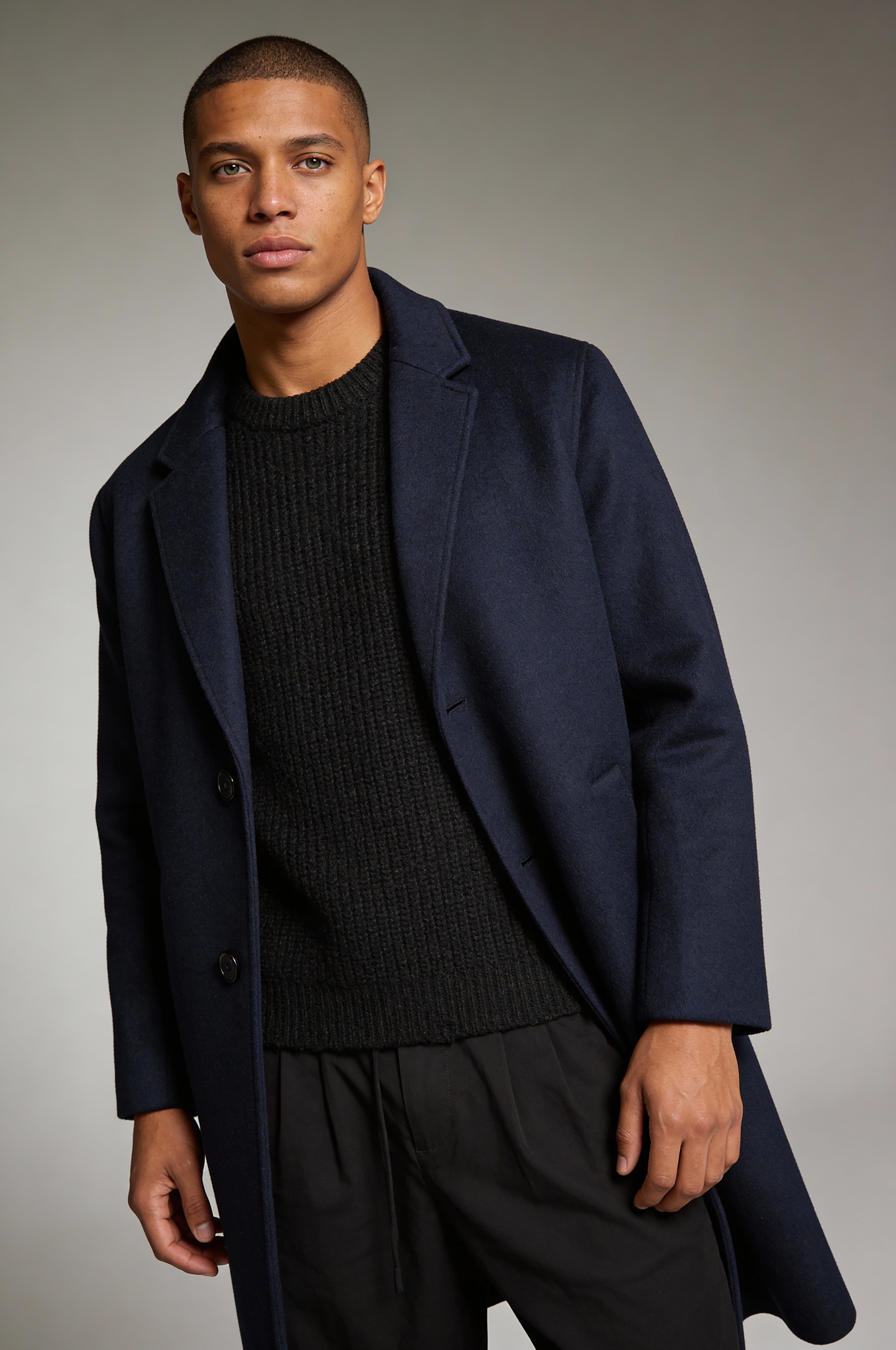 Raventon Overcoat - Navy Blue