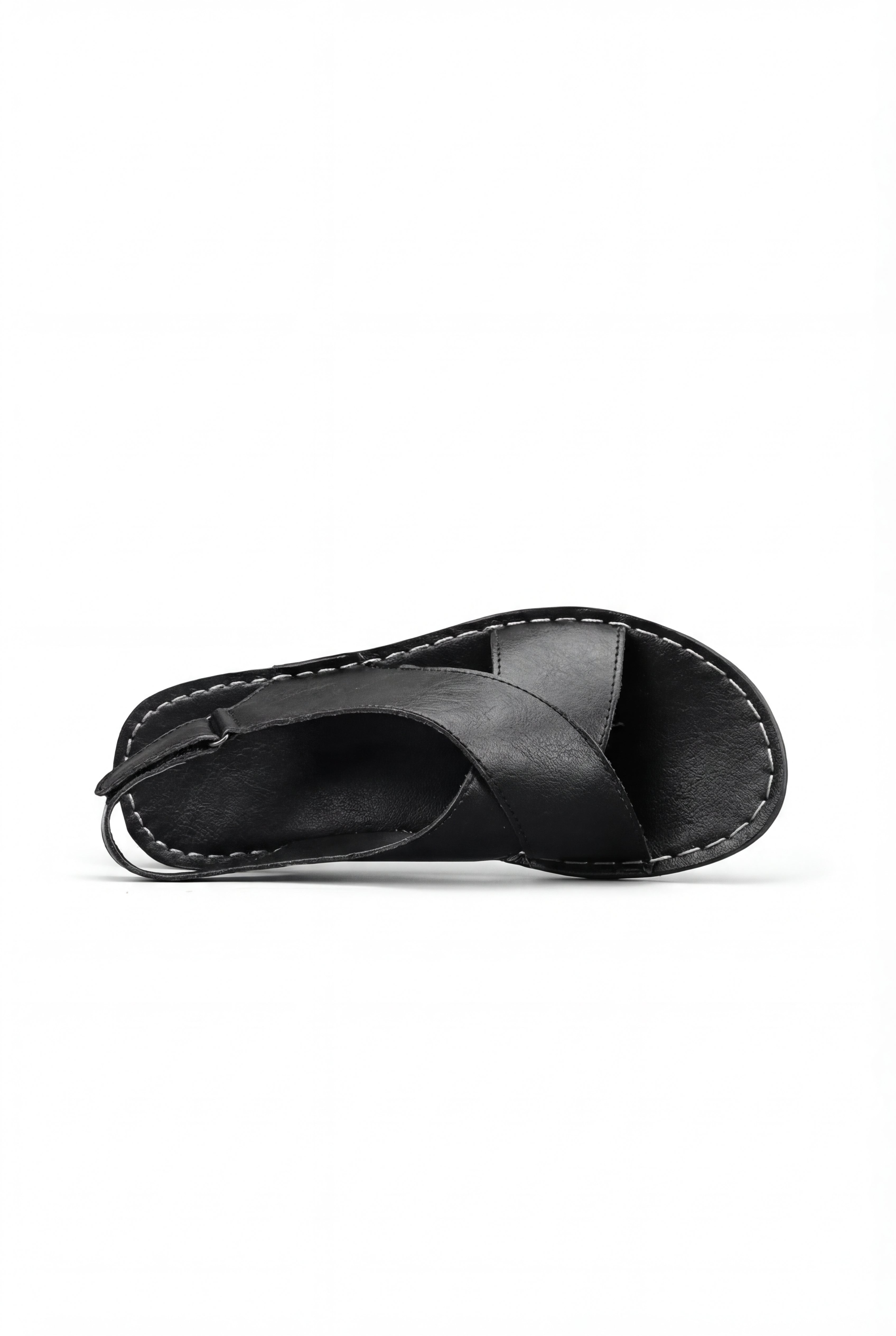 SEVARO CROSS STRAP SANDALS – BLACK