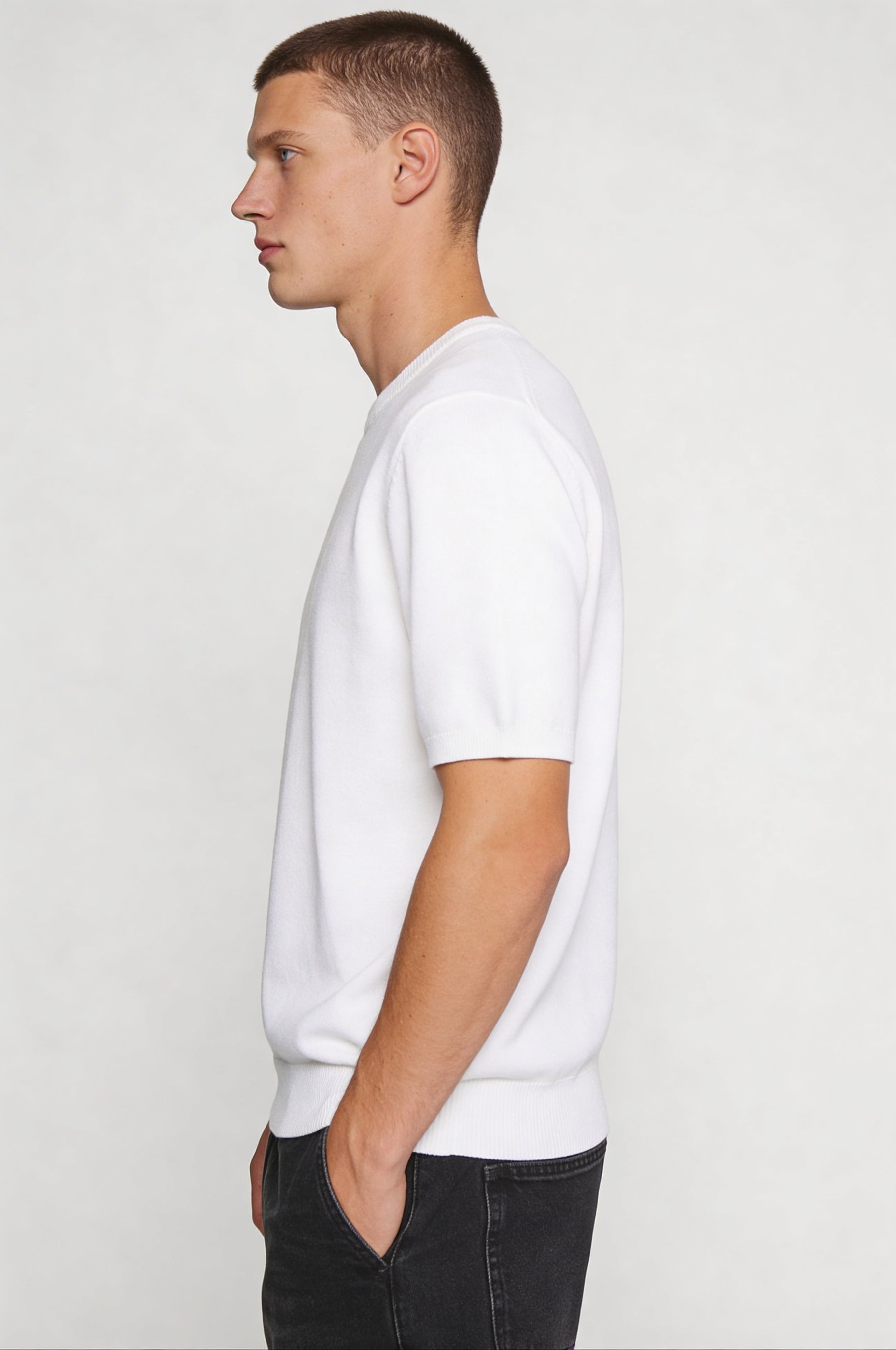 SOLEN KNIT TEE – WHITE