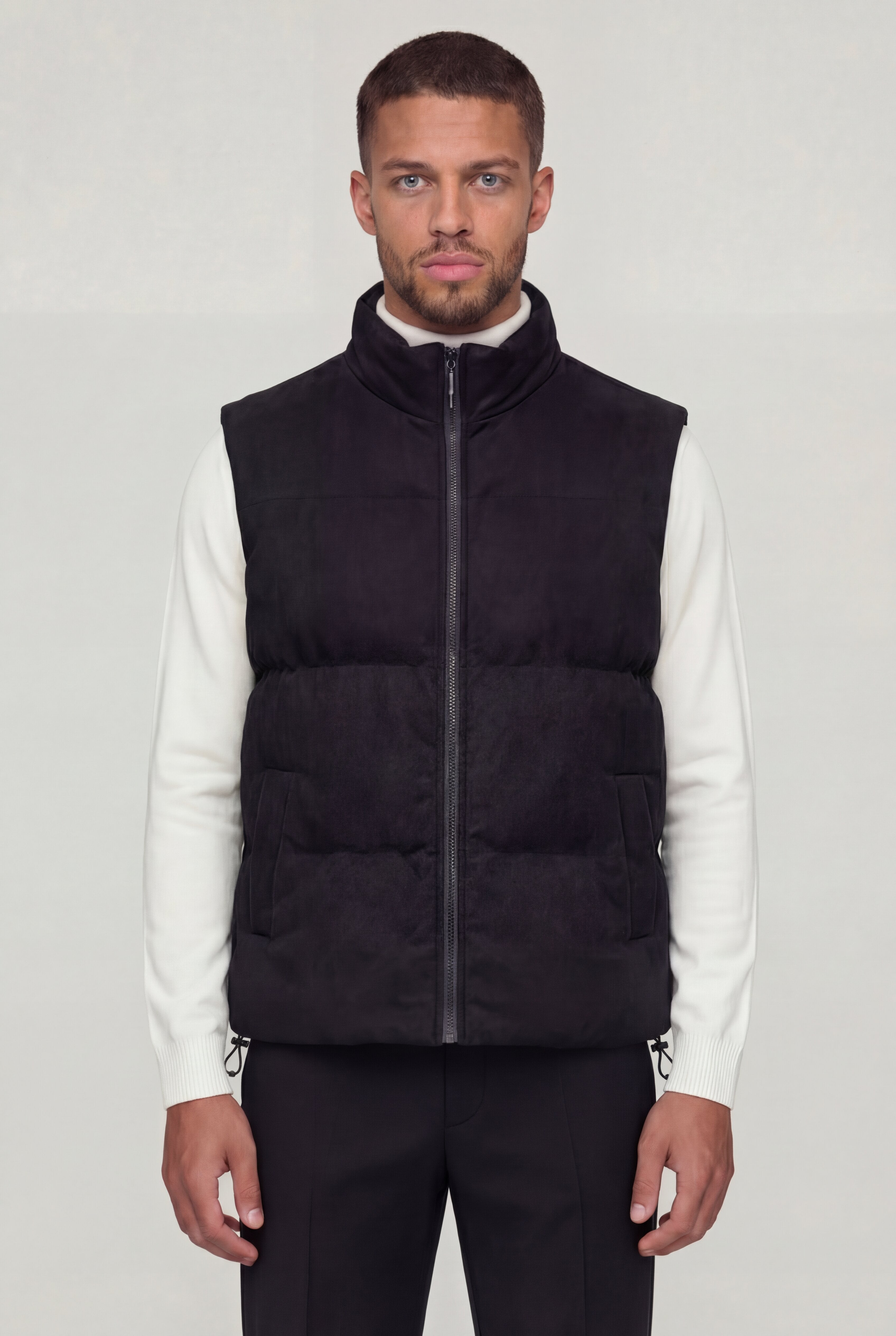 SOLVANE SUEDE VEST – BLACK