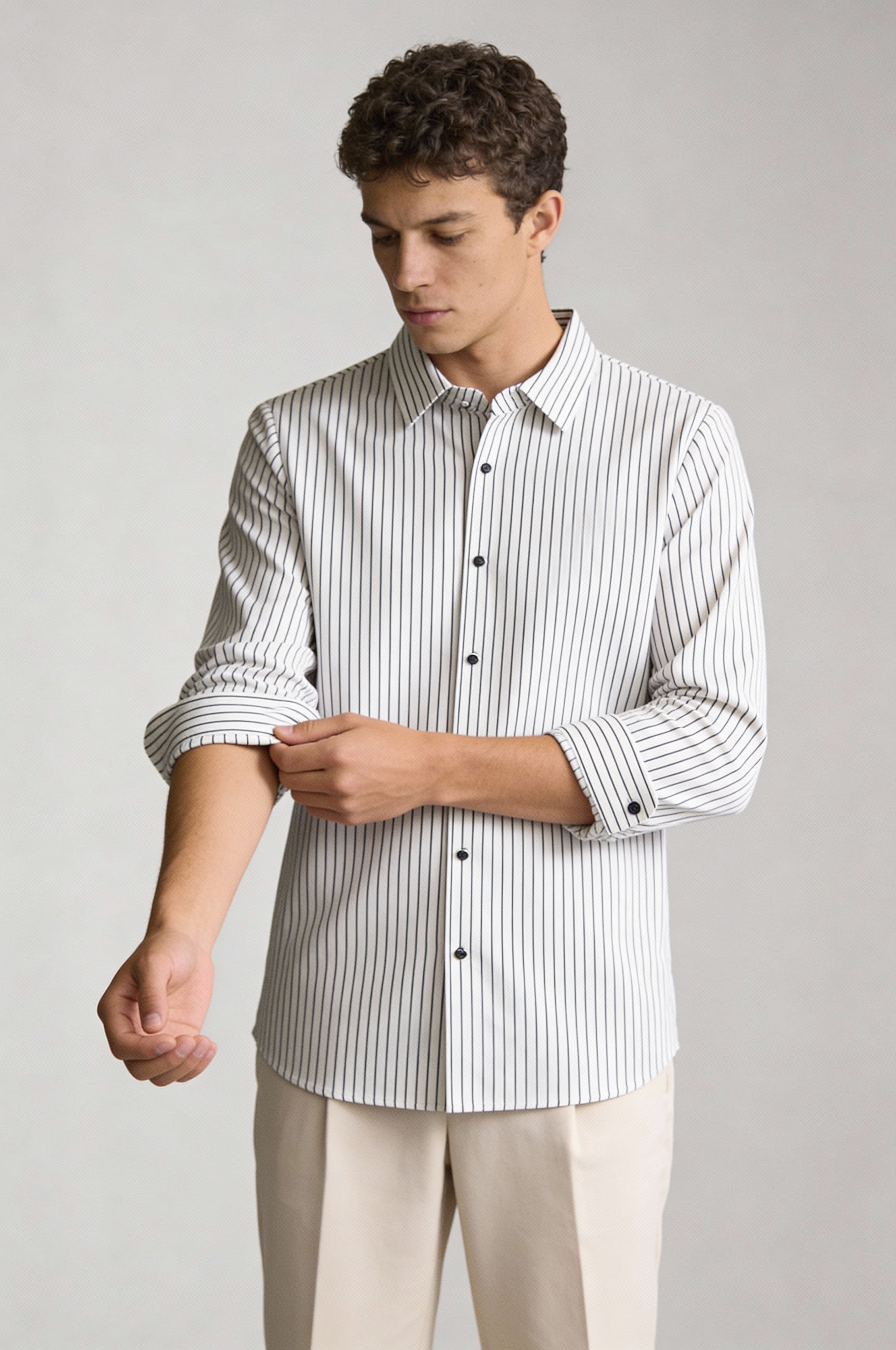 STRAVEN STRIPED SHIRT – WHITE