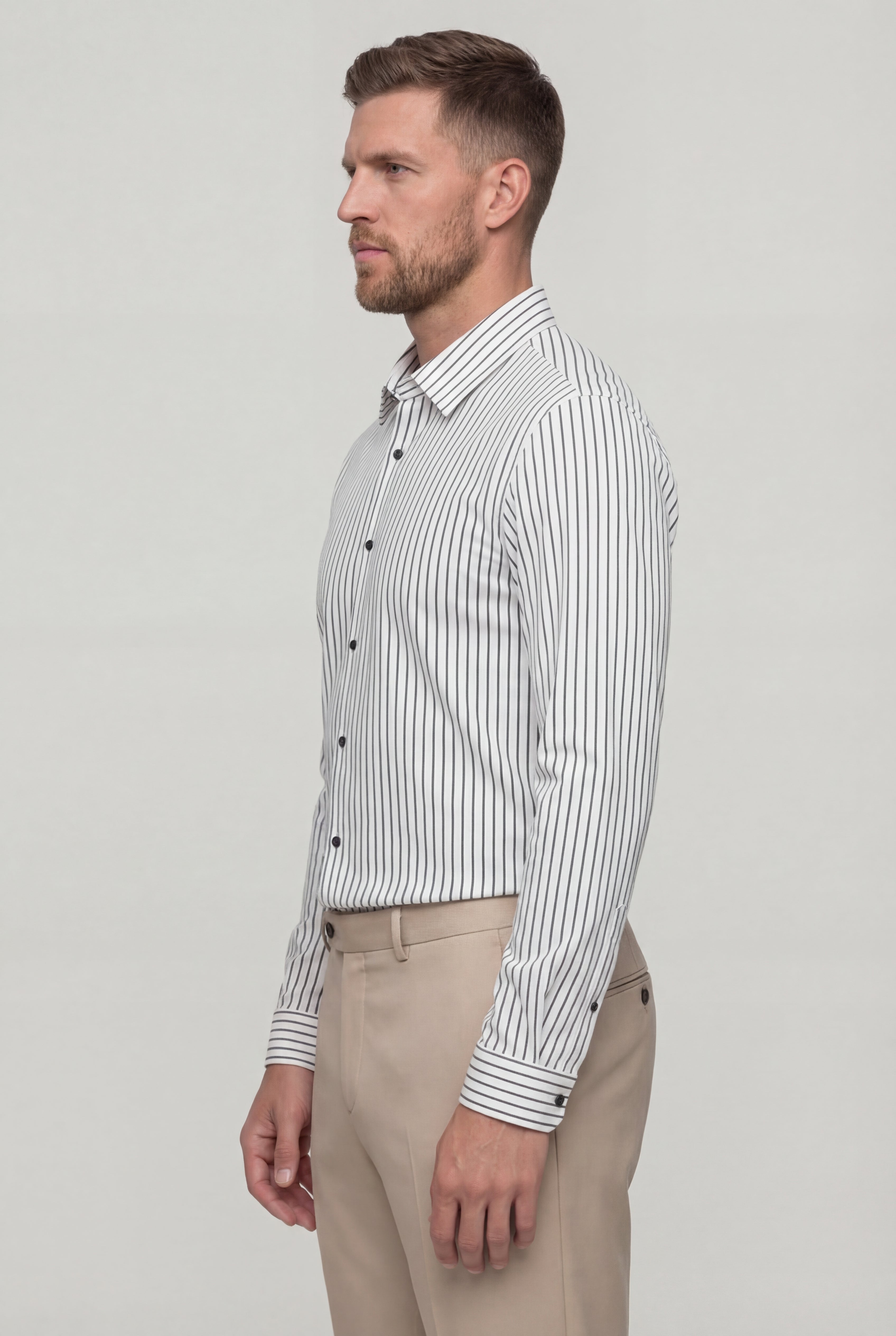 STRAVEN STRIPED SHIRT – WHITE
