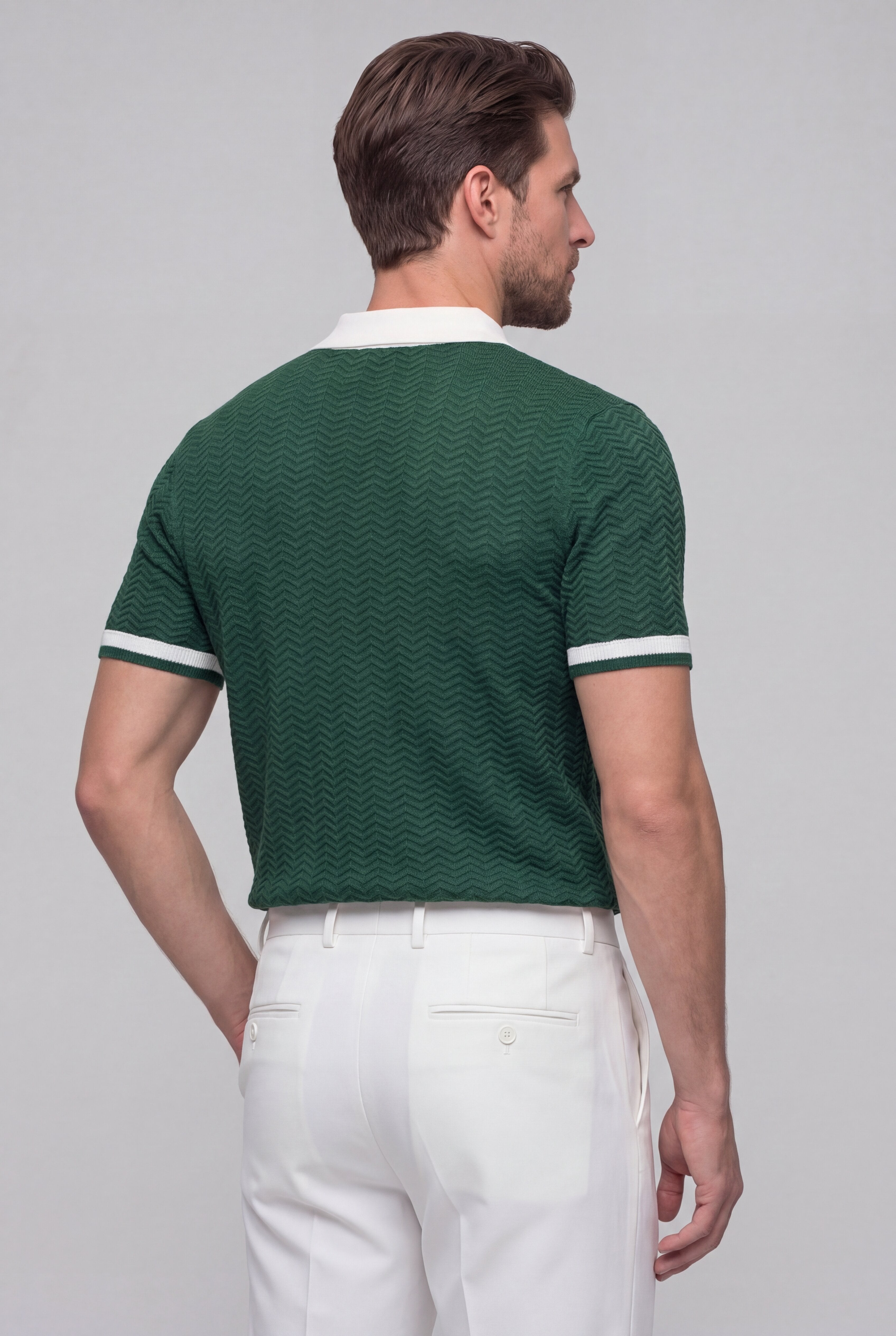 STRIDE TEXTURED POLO - GREEN