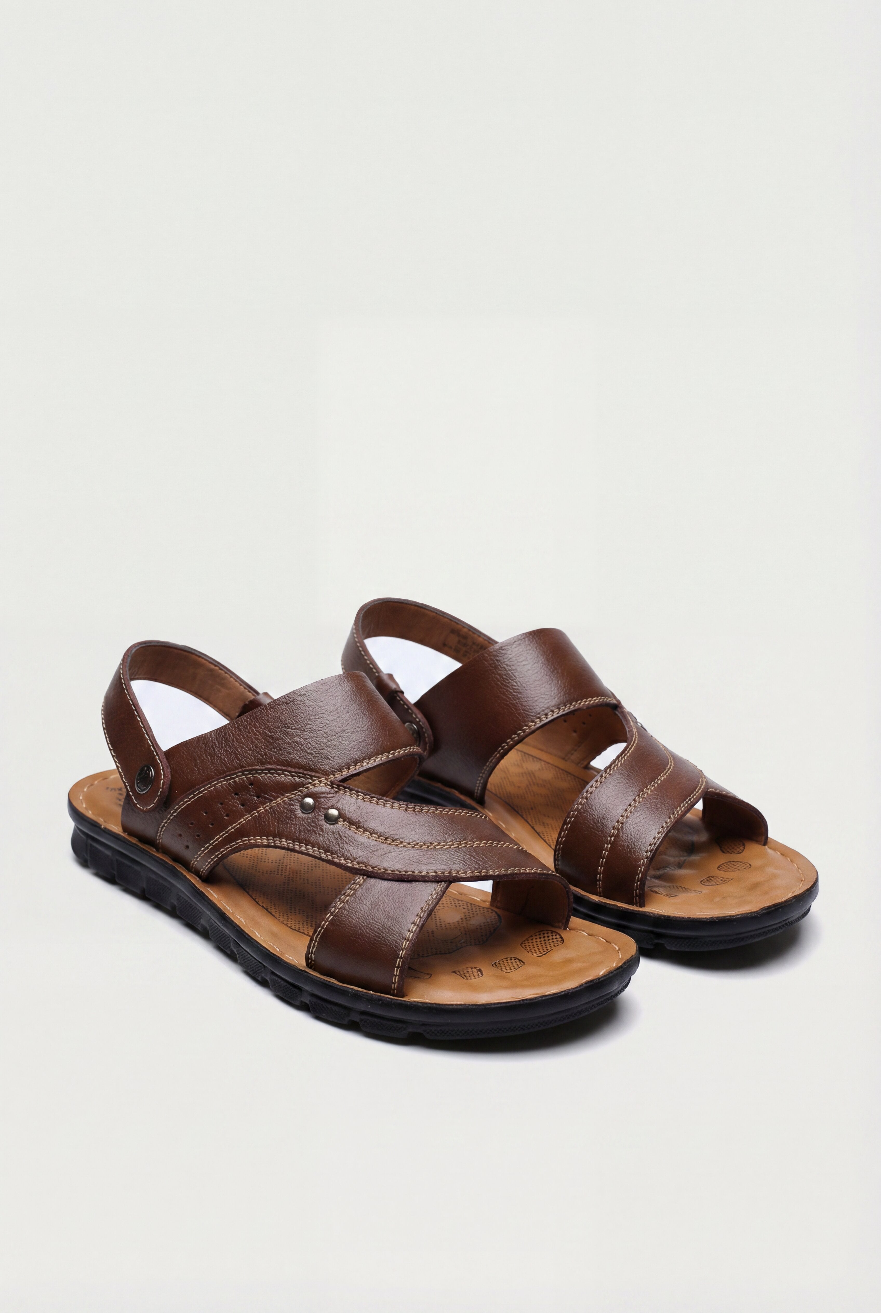 STRVAN STRAP SANDALS - BROWN