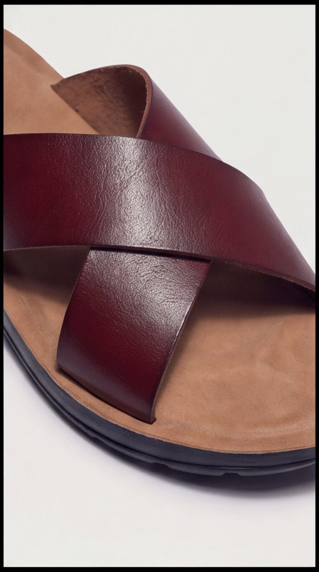 TAVERNO CROSS STRAP SANDALS – WHINE RED