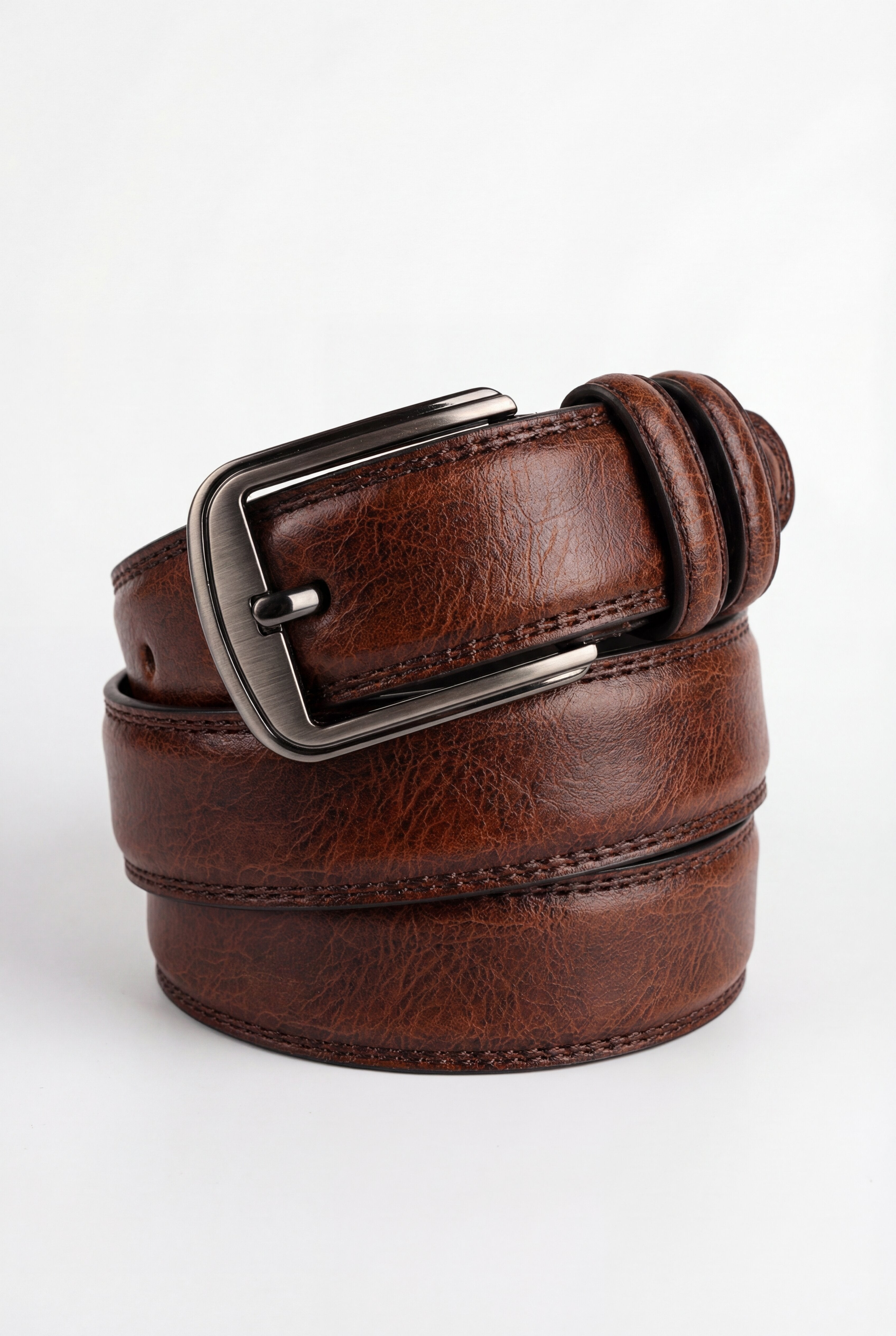 TORVX LEATHER BELT – DARK BROWN