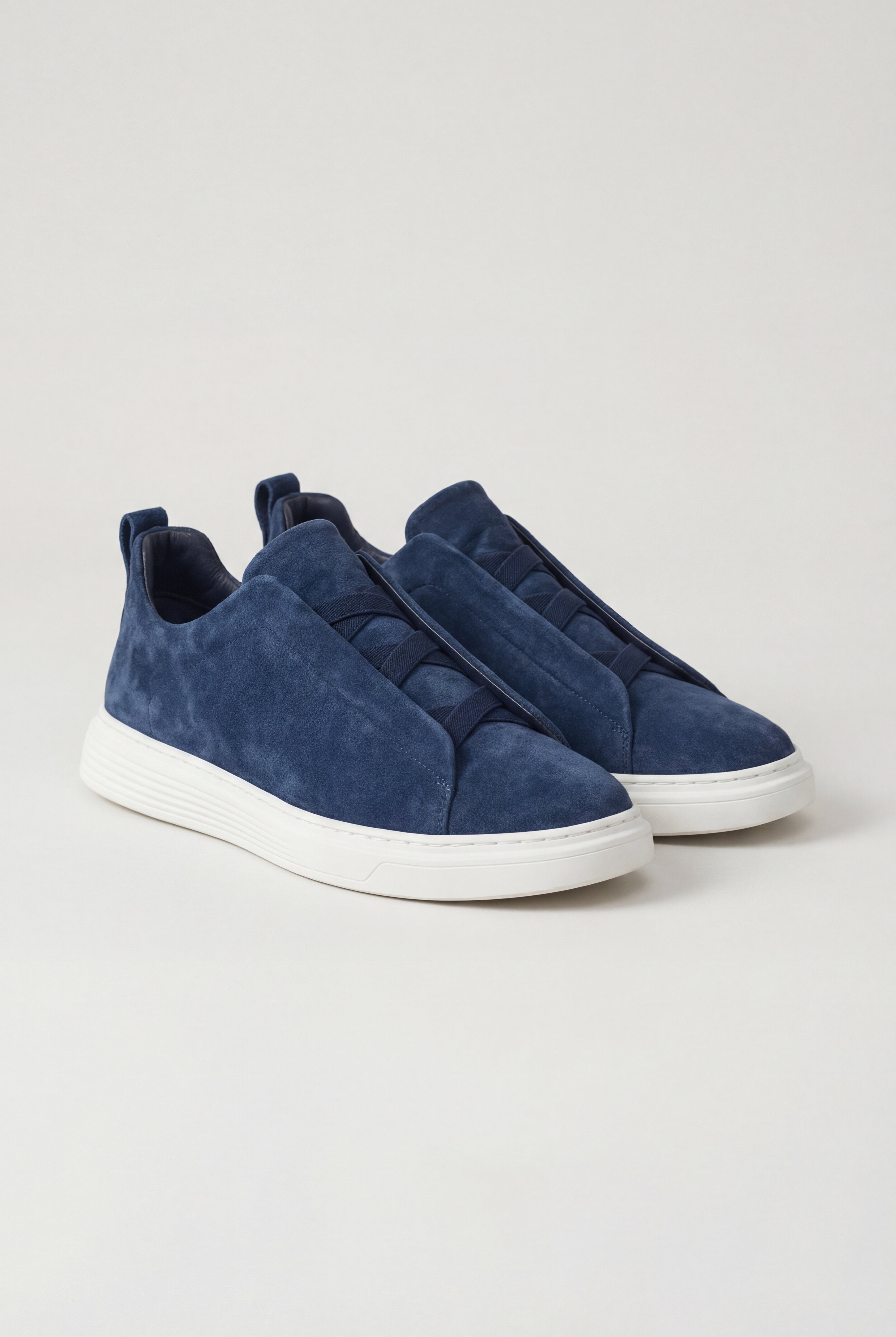 TREVIANO SUEDE SLIP-ON SNEAKERS – NAVY
