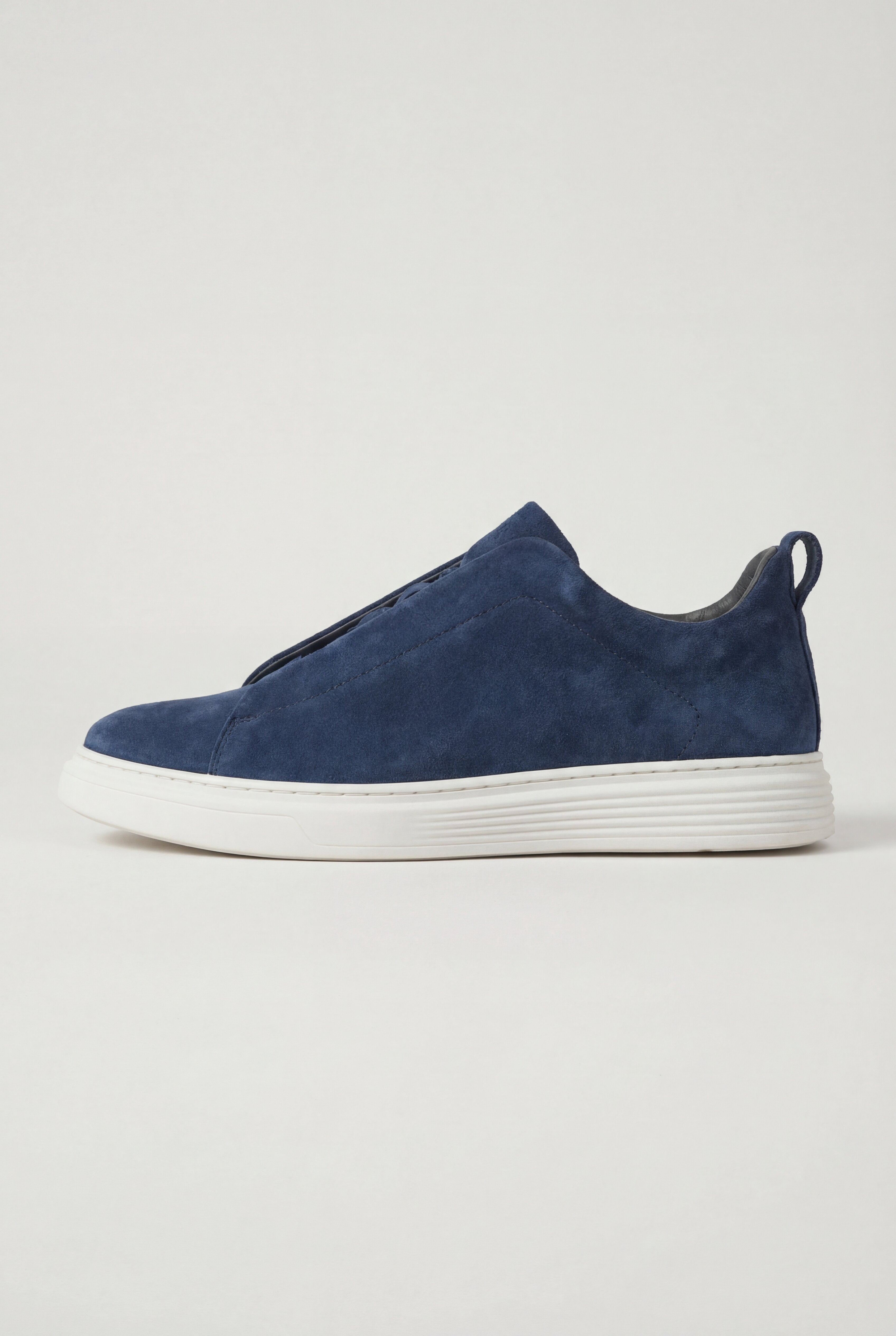 TREVIANO SUEDE SLIP-ON SNEAKERS – NAVY