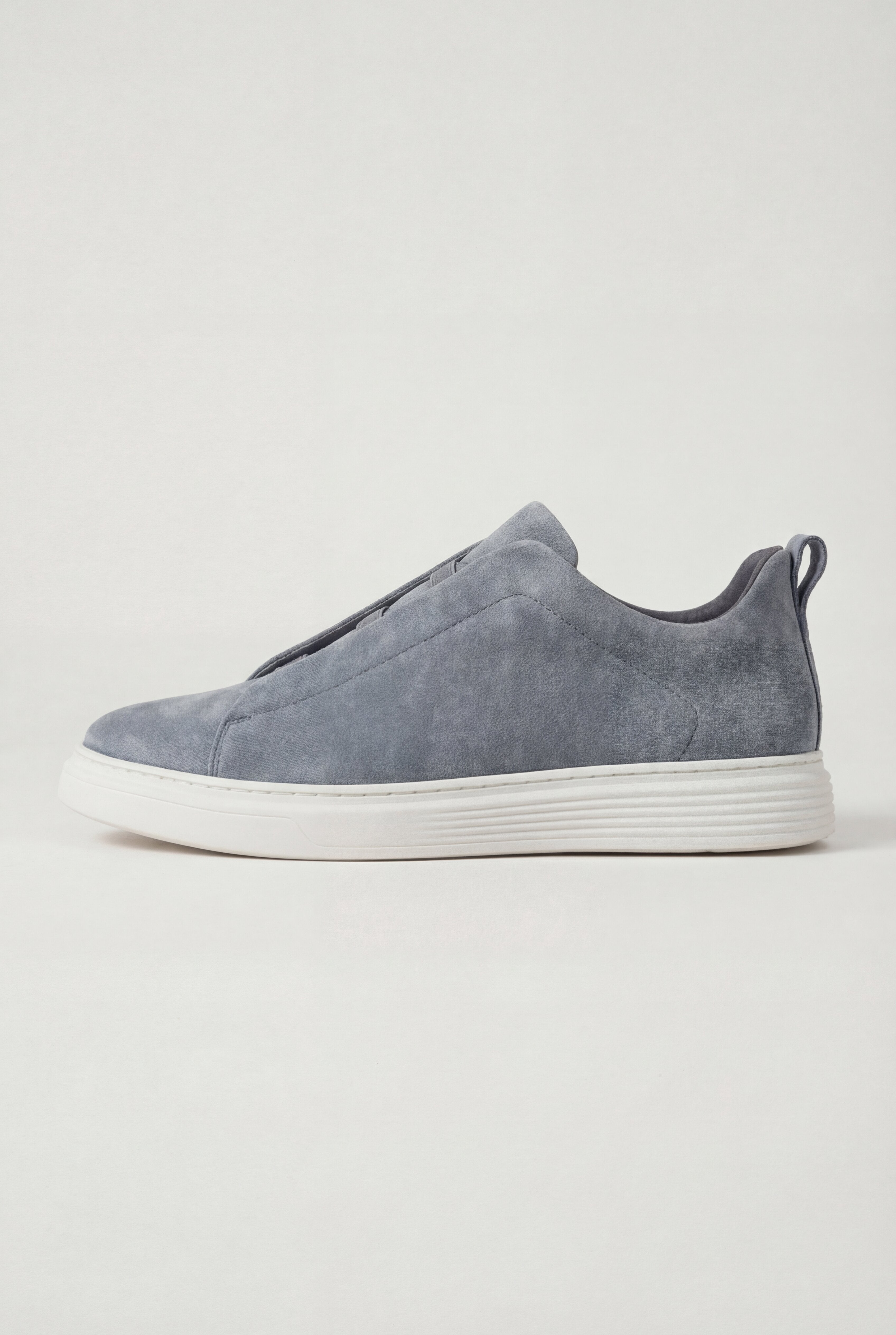 TREVIANO SUEDE SLIP-ON SNEAKERS – GRAY