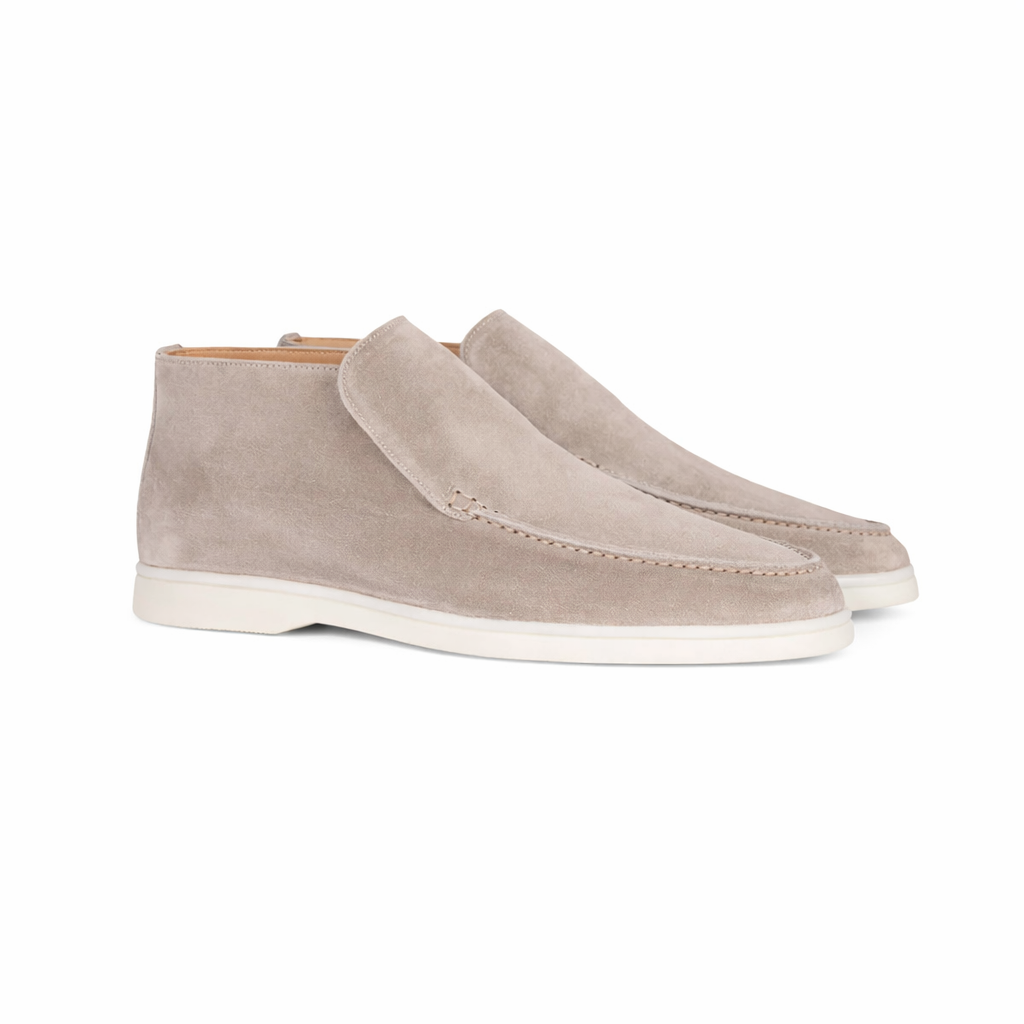 VALCENO HIGH SUEDE LOAFERS – GRAY