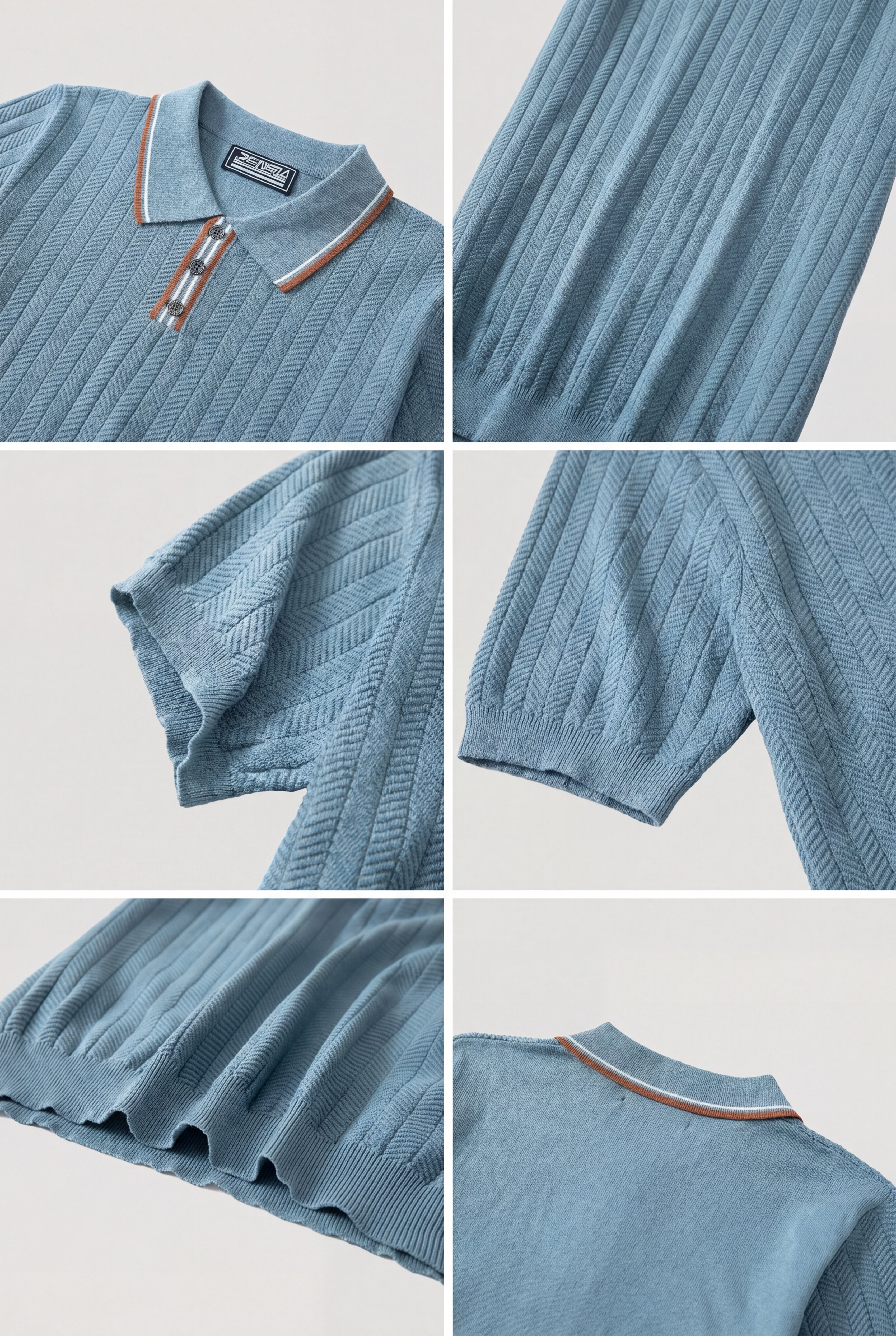 VALTHERIC KNIT POLO SHIRT – BLUE
