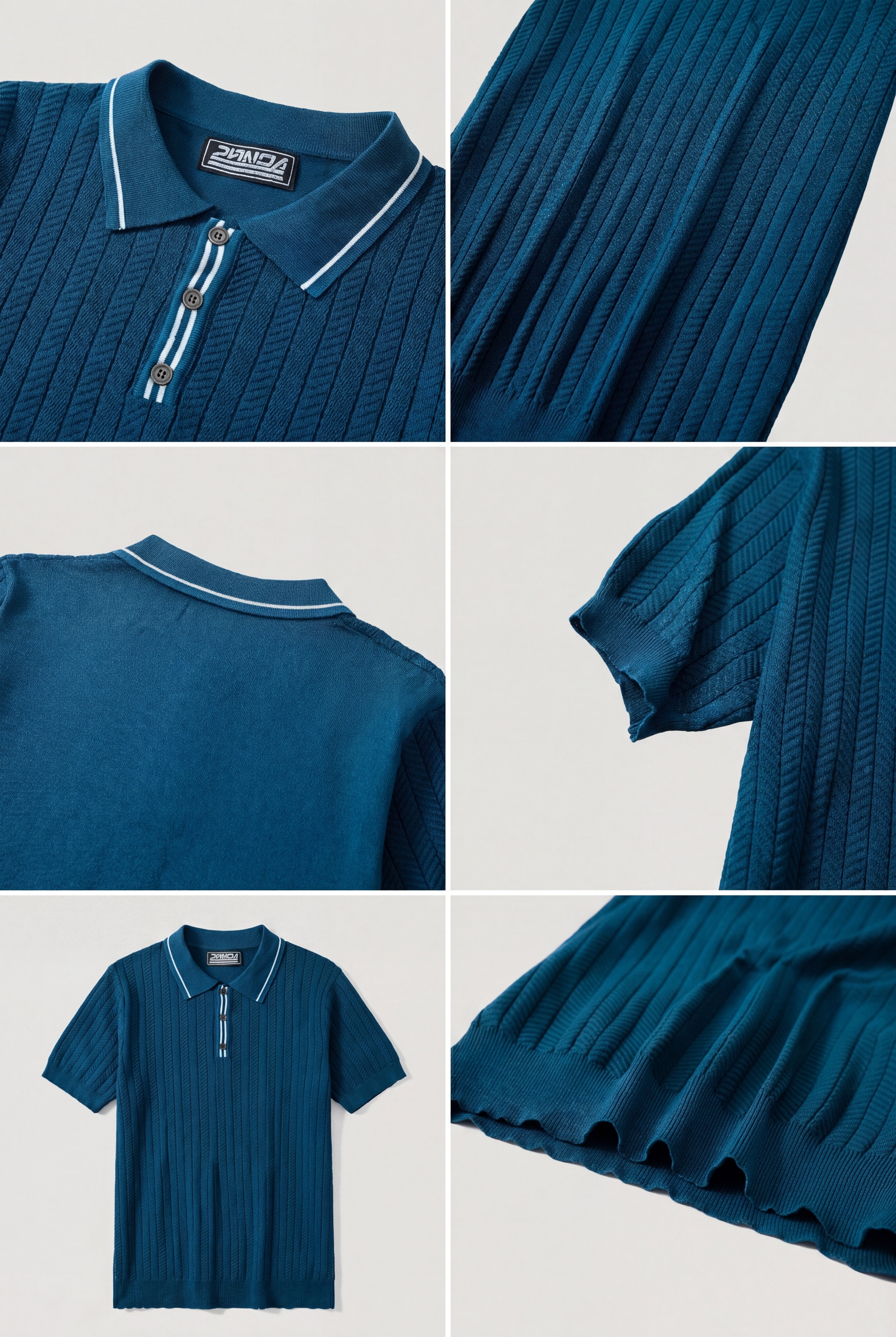 VALTHERIC KNIT POLO SHIRT – NAVY