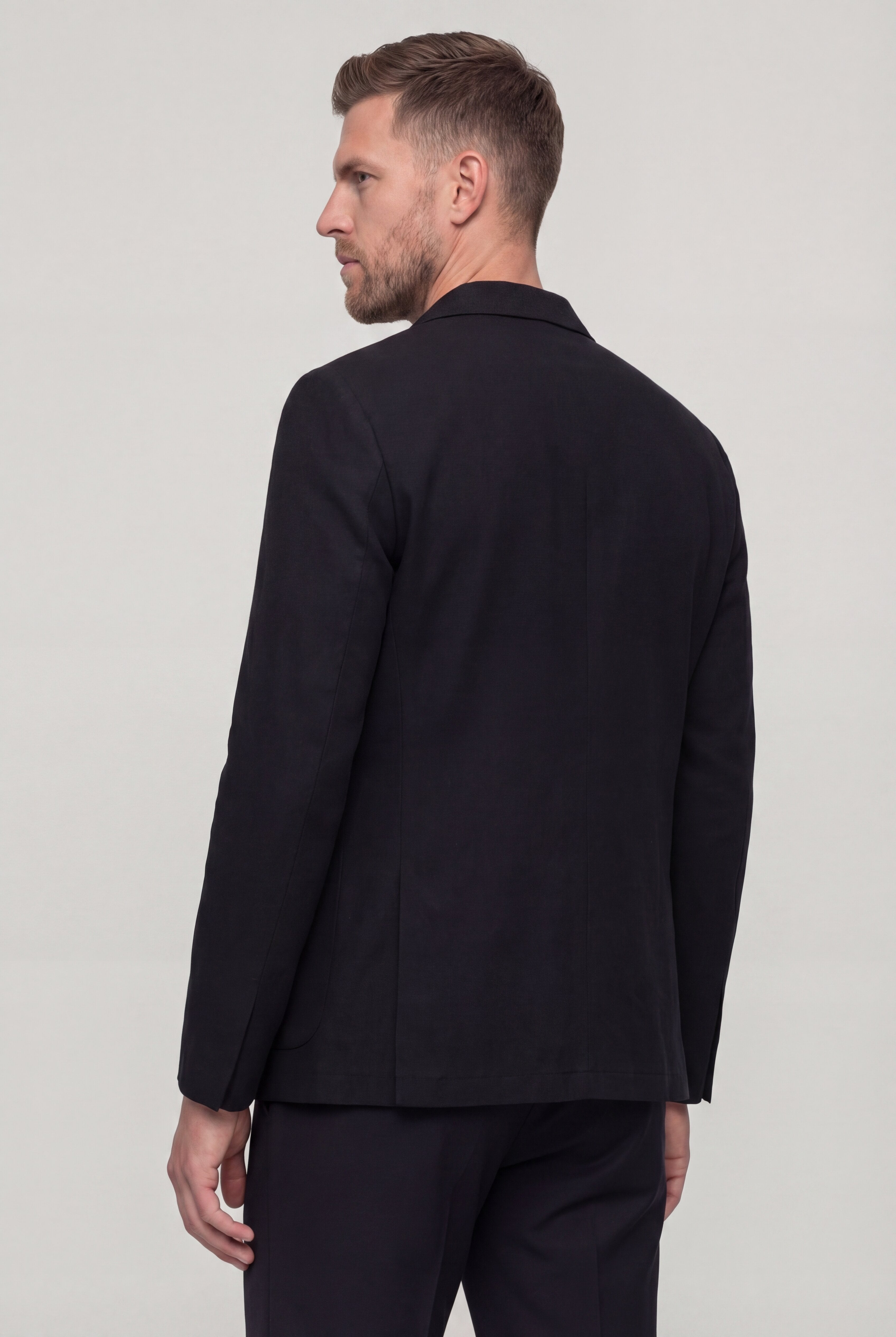 VANTOIR LINEN BLAZER – BLACK