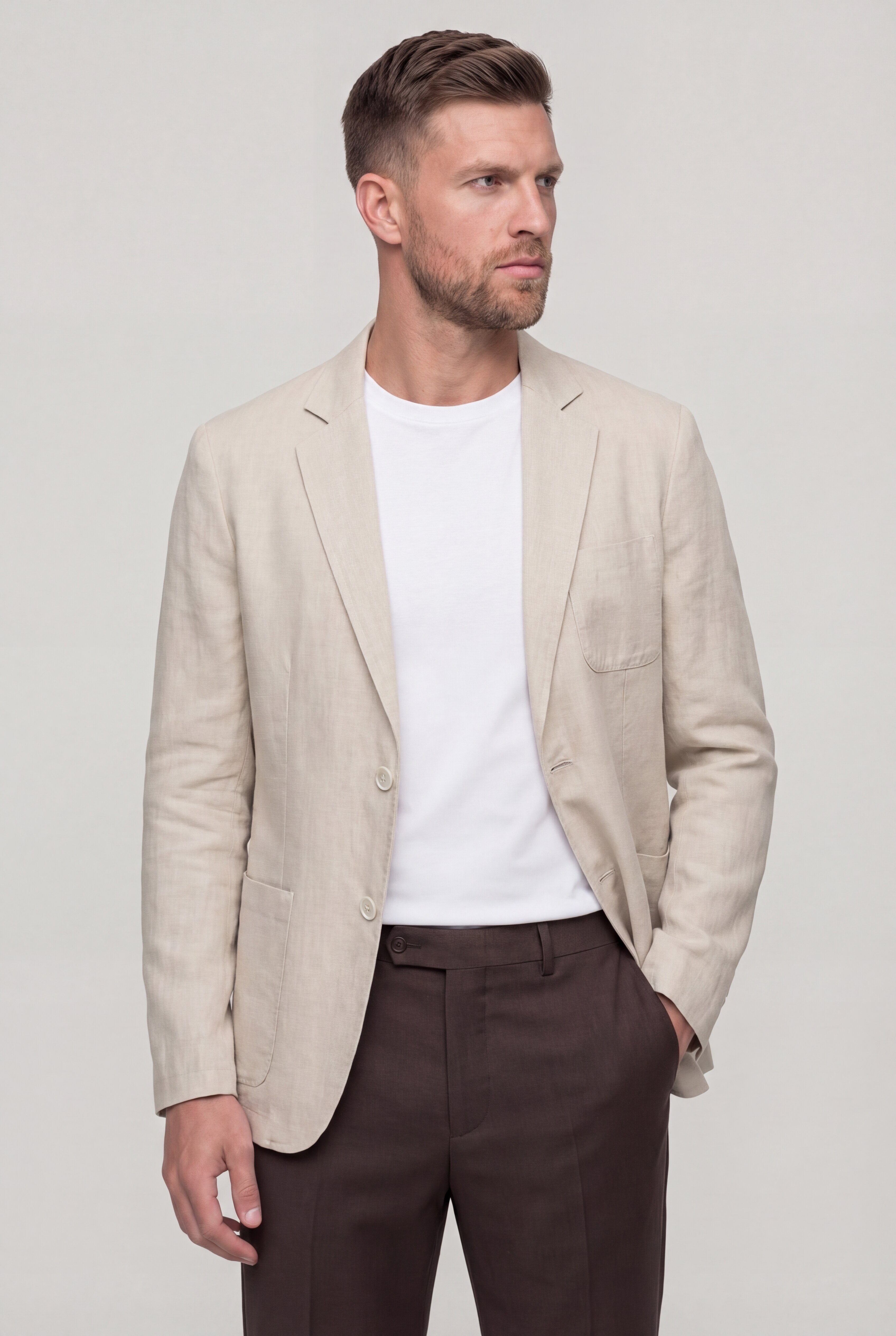 VANTOIR LINEN BLAZER – OFF WHITE
